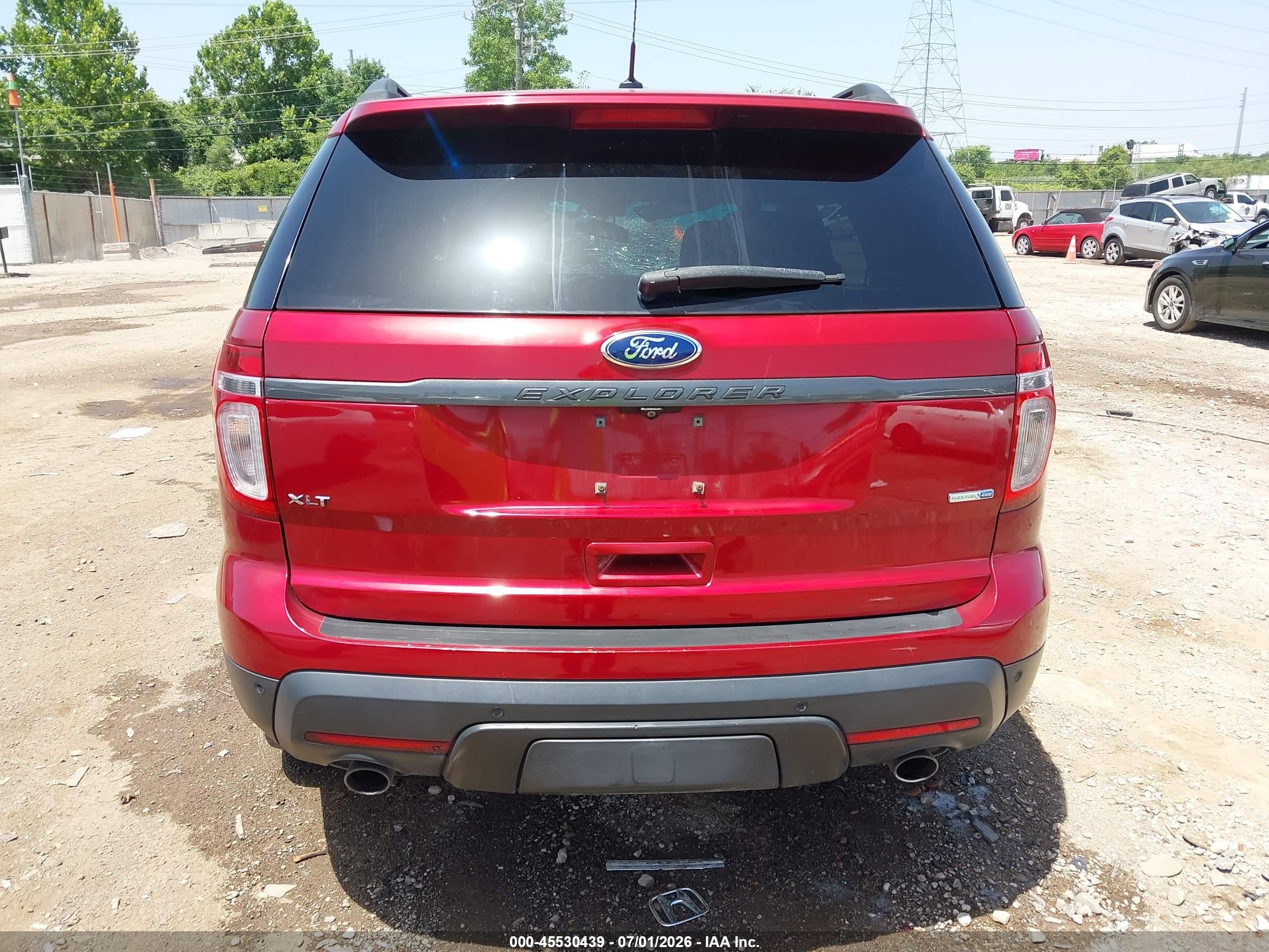 2015 Ford Explorer Xlt Red vin: 1FM5K8D86FGA25401
