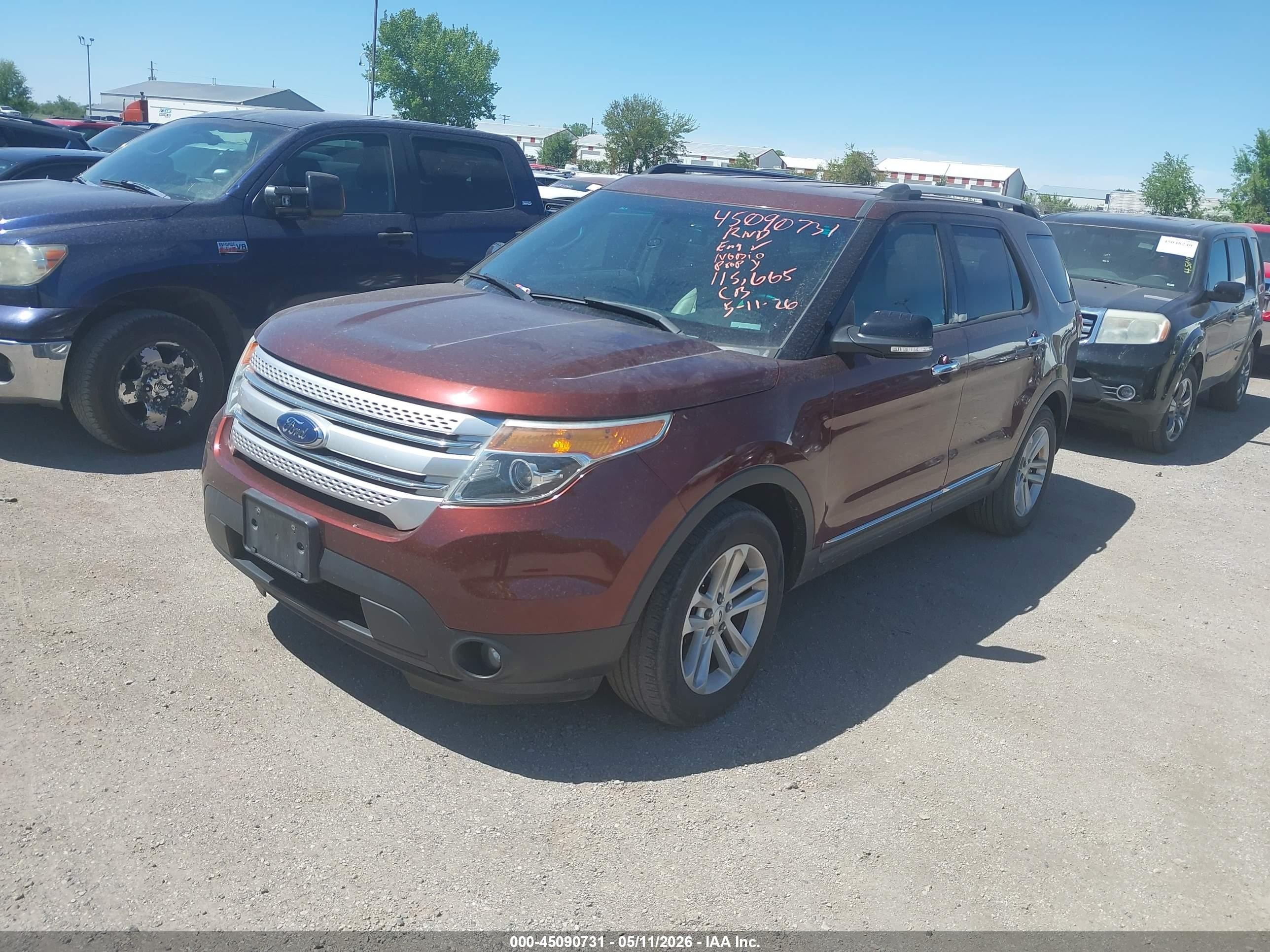 2015 Ford Explorer Xlt Burgundy vin: 1FM5K8D86FGA39881