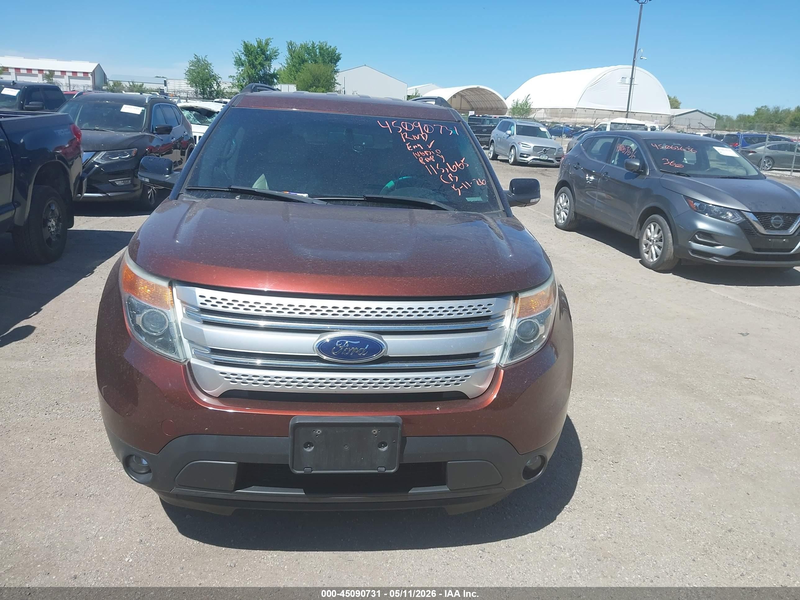 2015 Ford Explorer Xlt Burgundy vin: 1FM5K8D86FGA39881