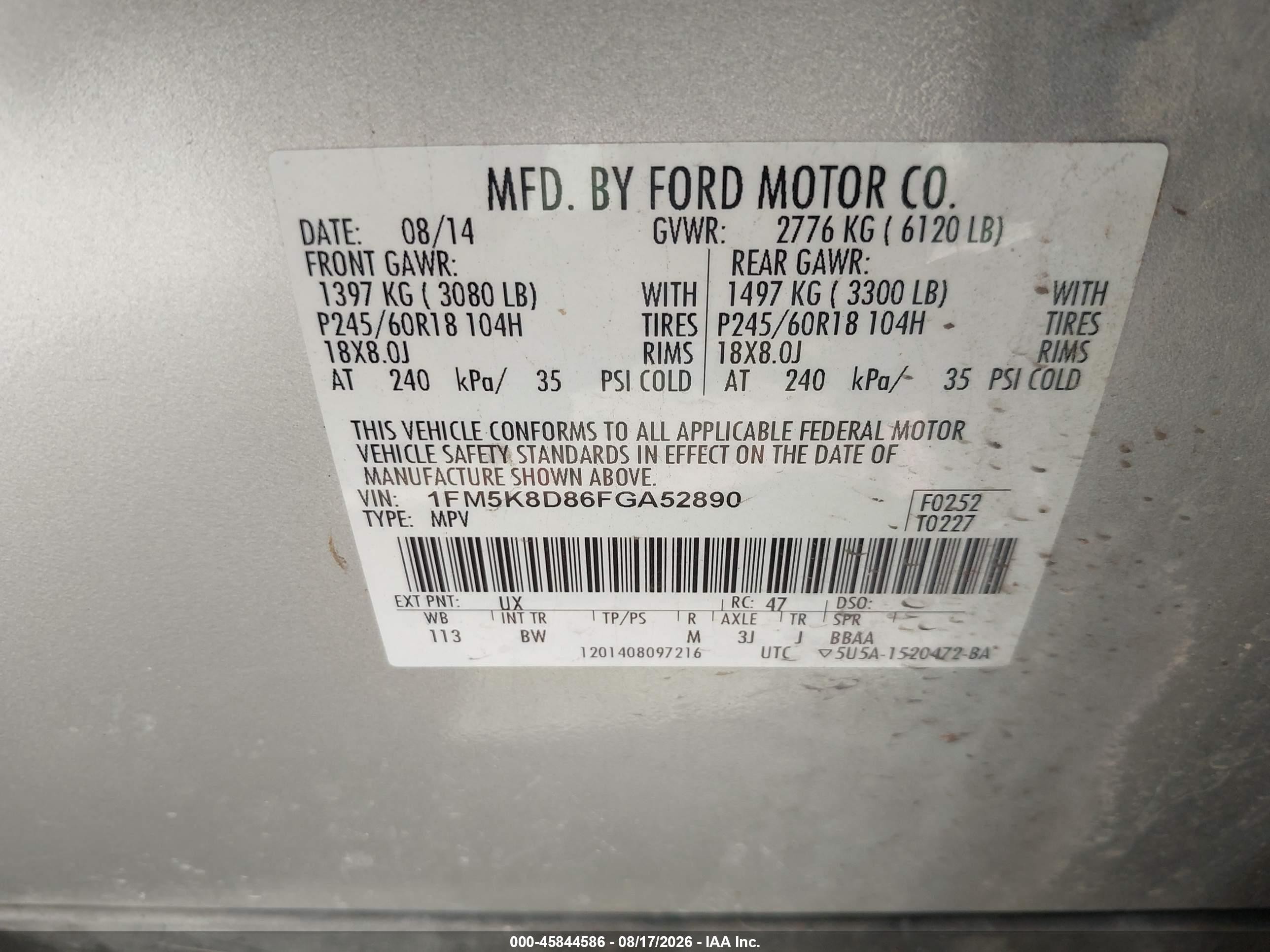 2015 Ford Explorer Xlt Silver vin: 1FM5K8D86FGA52890