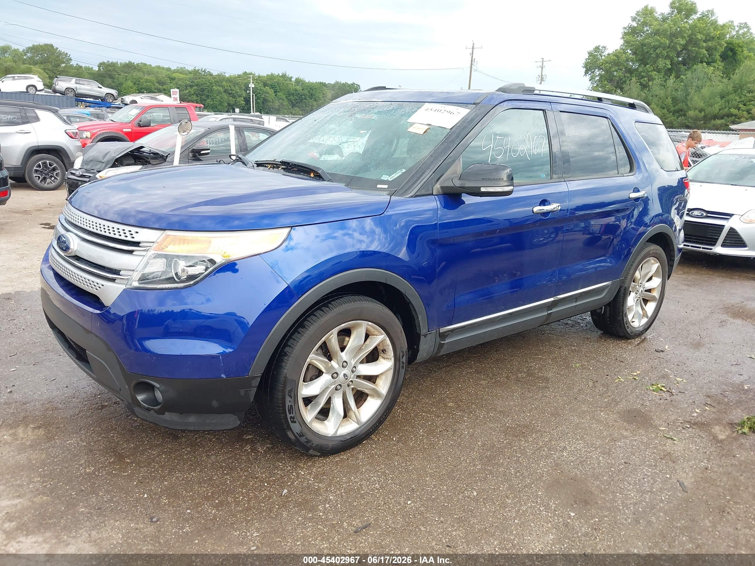 2015 Ford Explorer Xlt Blue vin: 1FM5K8D86FGB09654