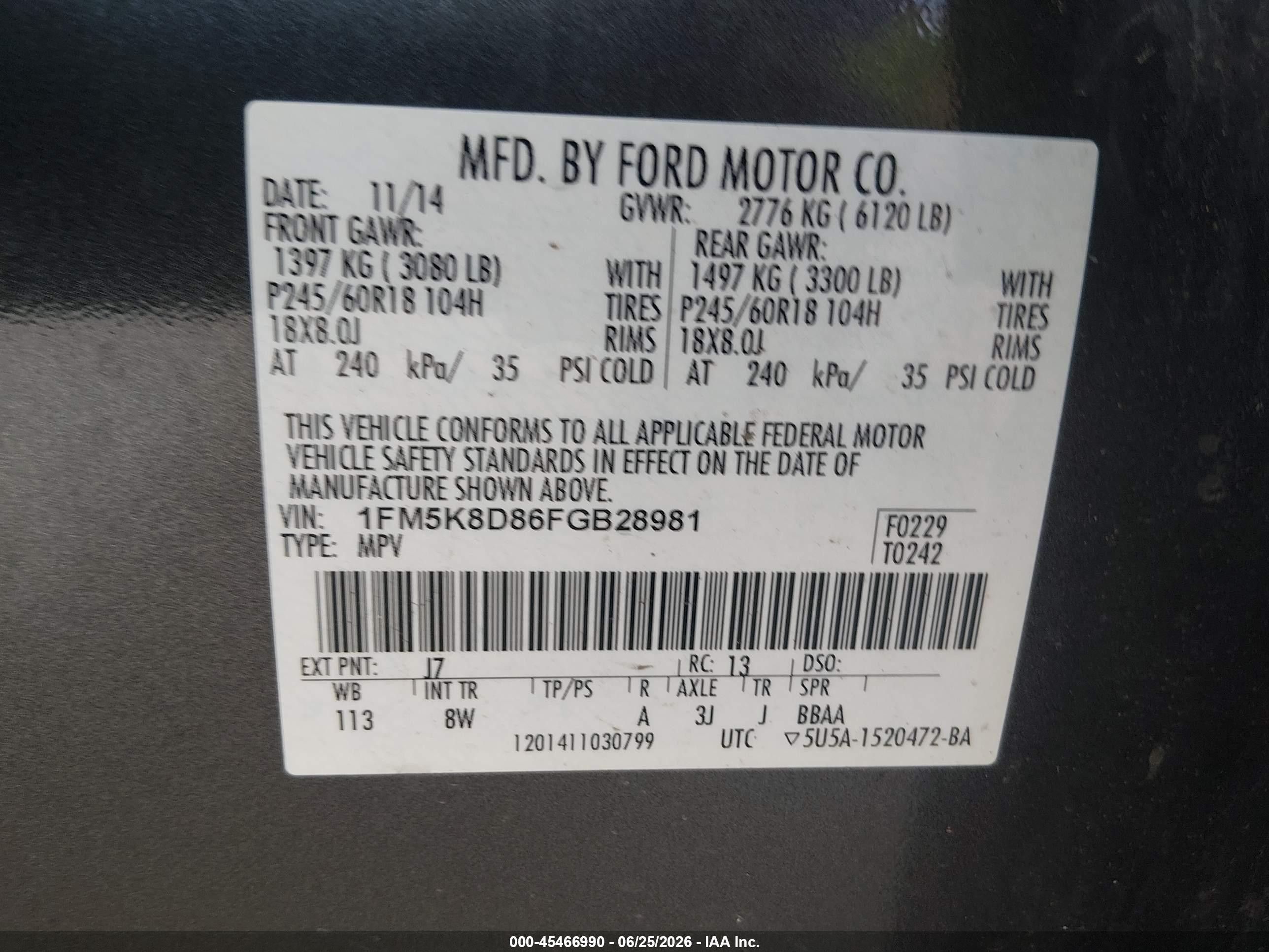 2015 Ford Explorer Xlt Gray vin: 1FM5K8D86FGB28981