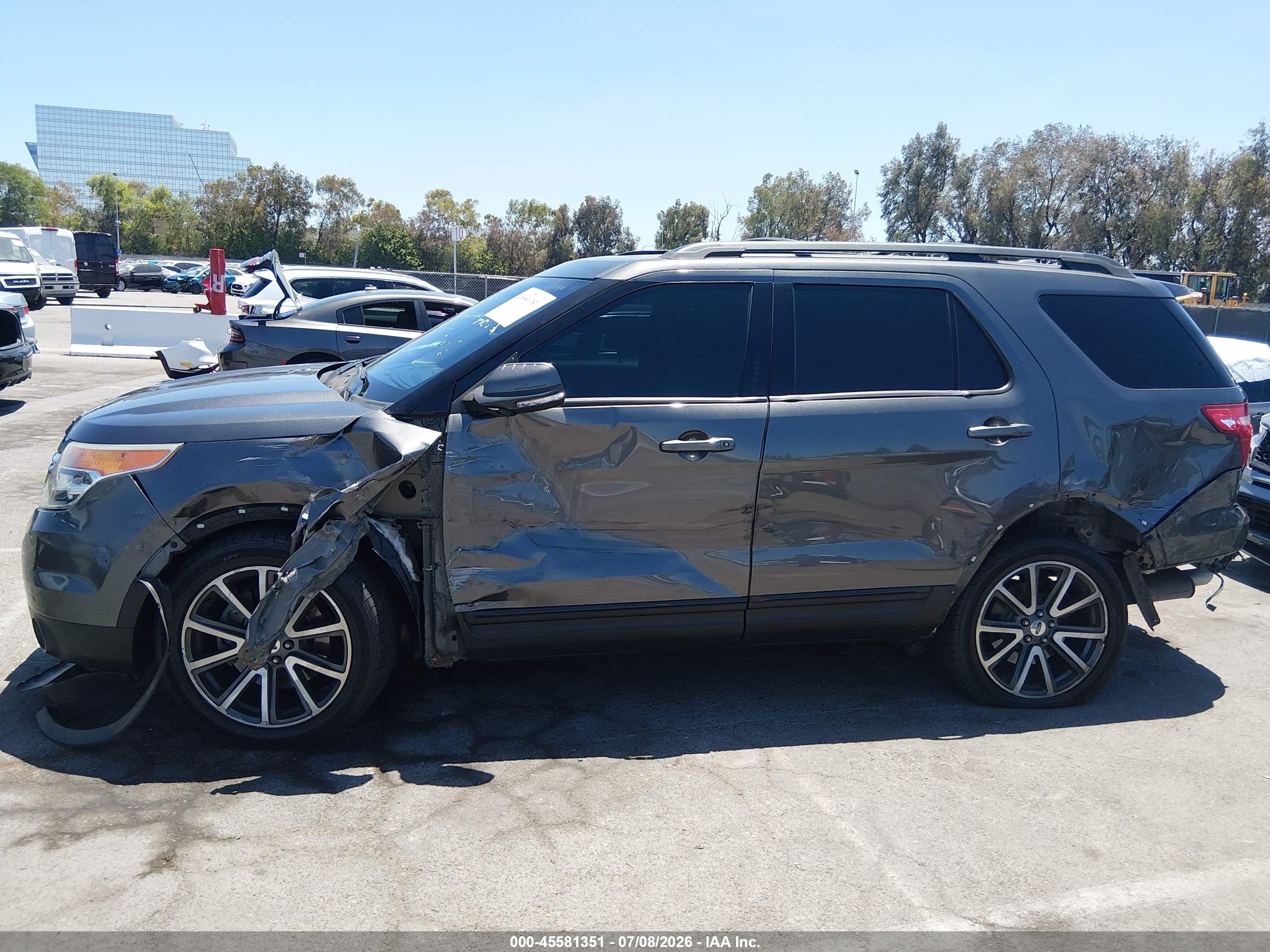 2015 Ford Explorer Xlt Gray vin: 1FM5K8D86FGC05347