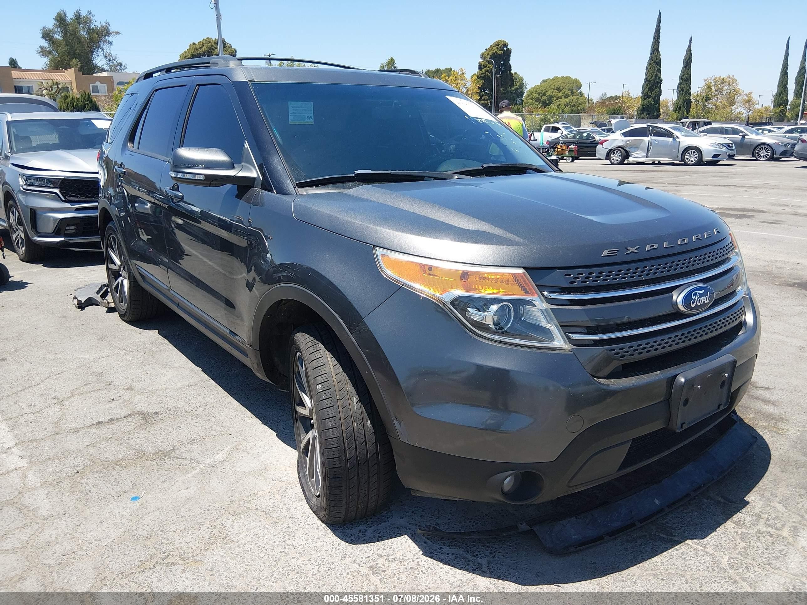 2015 Ford Explorer Xlt Gray vin: 1FM5K8D86FGC05347
