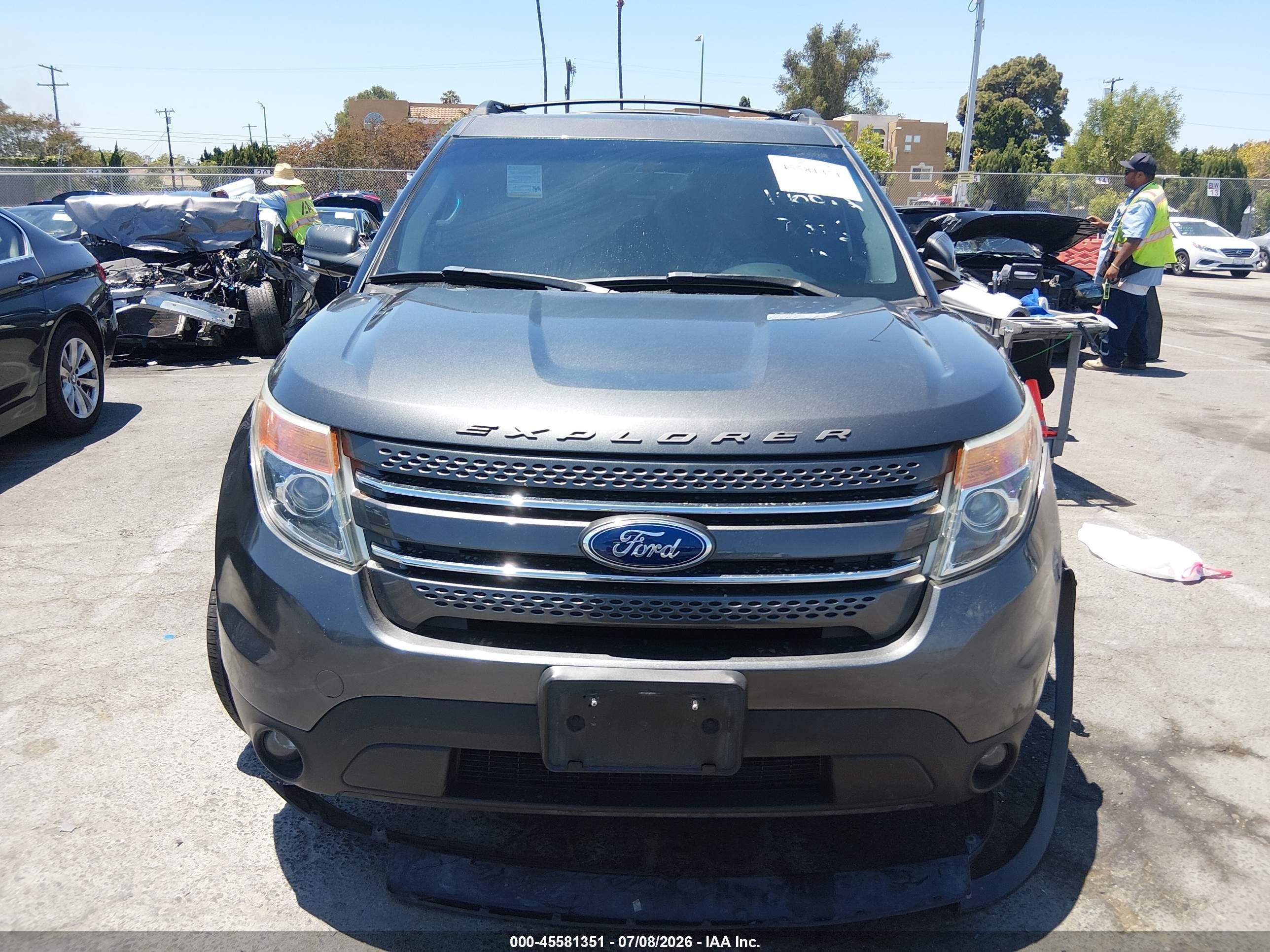2015 Ford Explorer Xlt Gray vin: 1FM5K8D86FGC05347