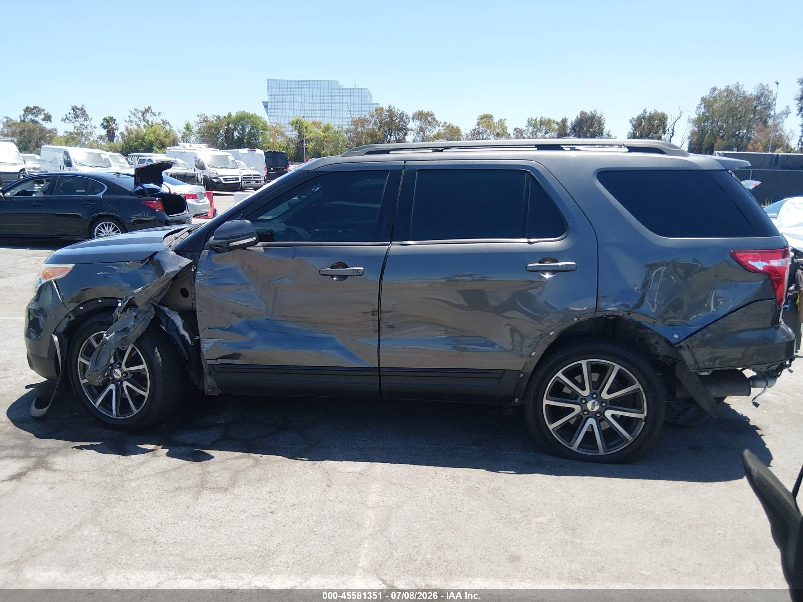 2015 Ford Explorer Xlt Gray vin: 1FM5K8D86FGC05347