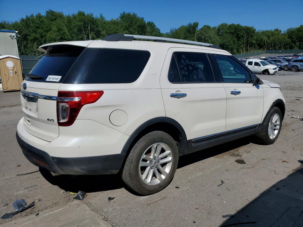 2015 Ford Explorer Xlt White vin: 1FM5K8D86FGC14128