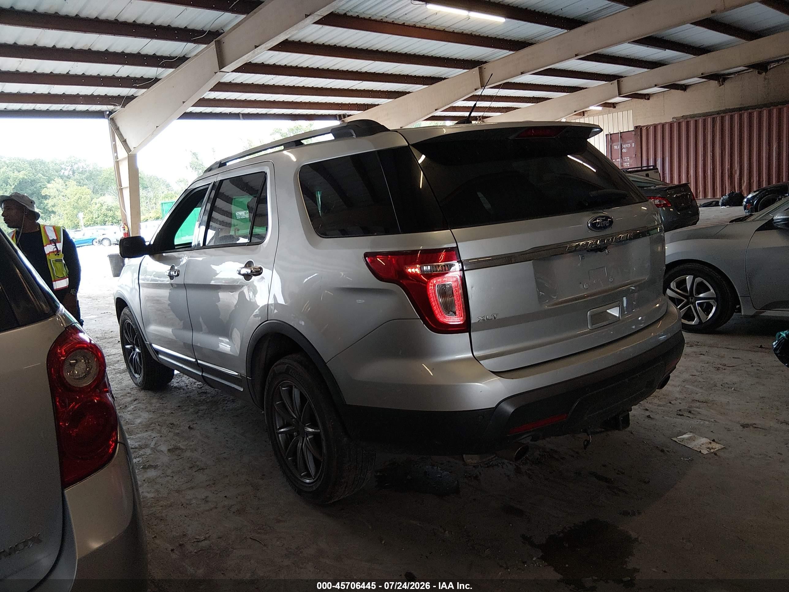 2015 Ford Explorer Xlt Silver vin: 1FM5K8D86FGC44536