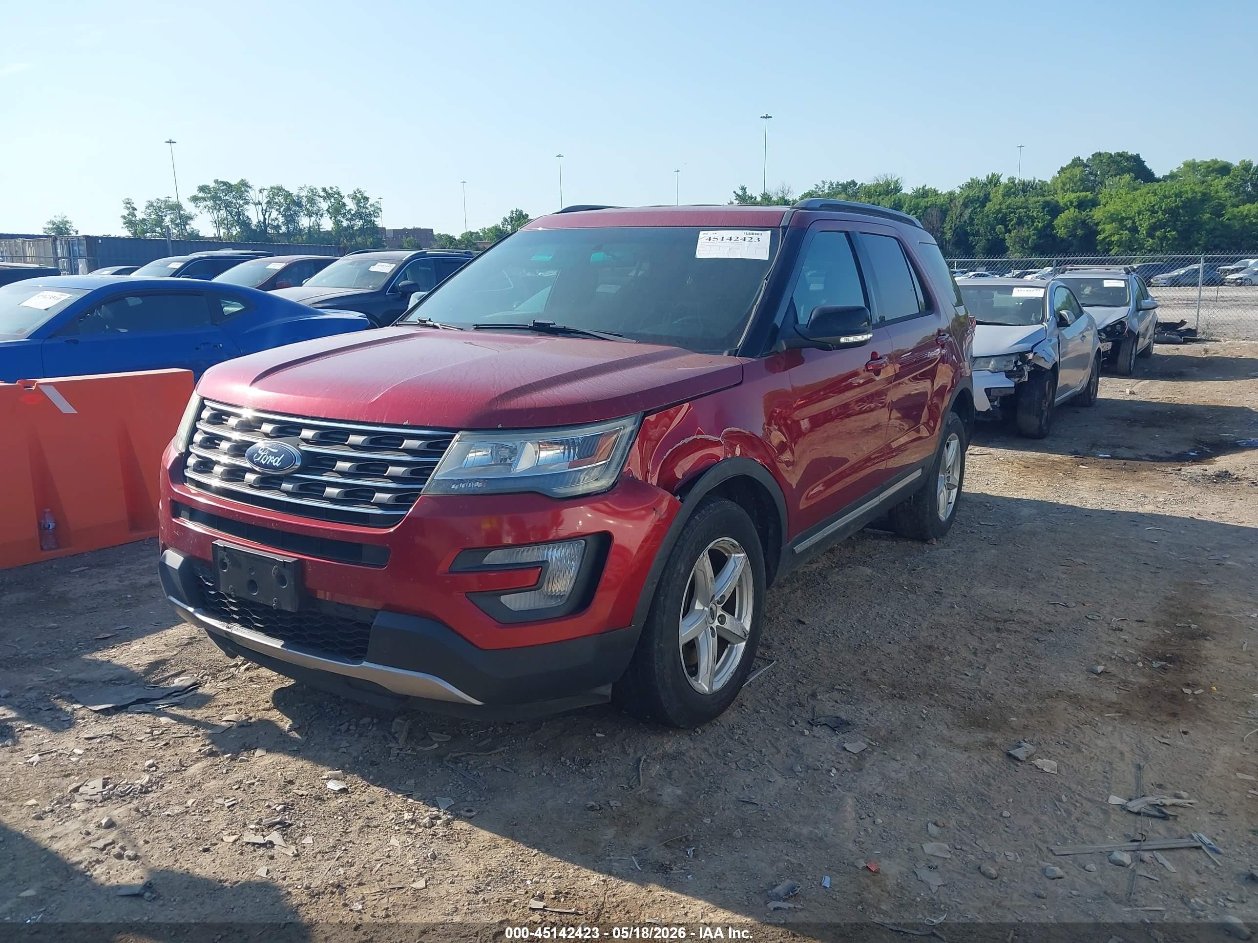 2016 Ford Explorer Xlt Red vin: 1FM5K8D86GGC05835