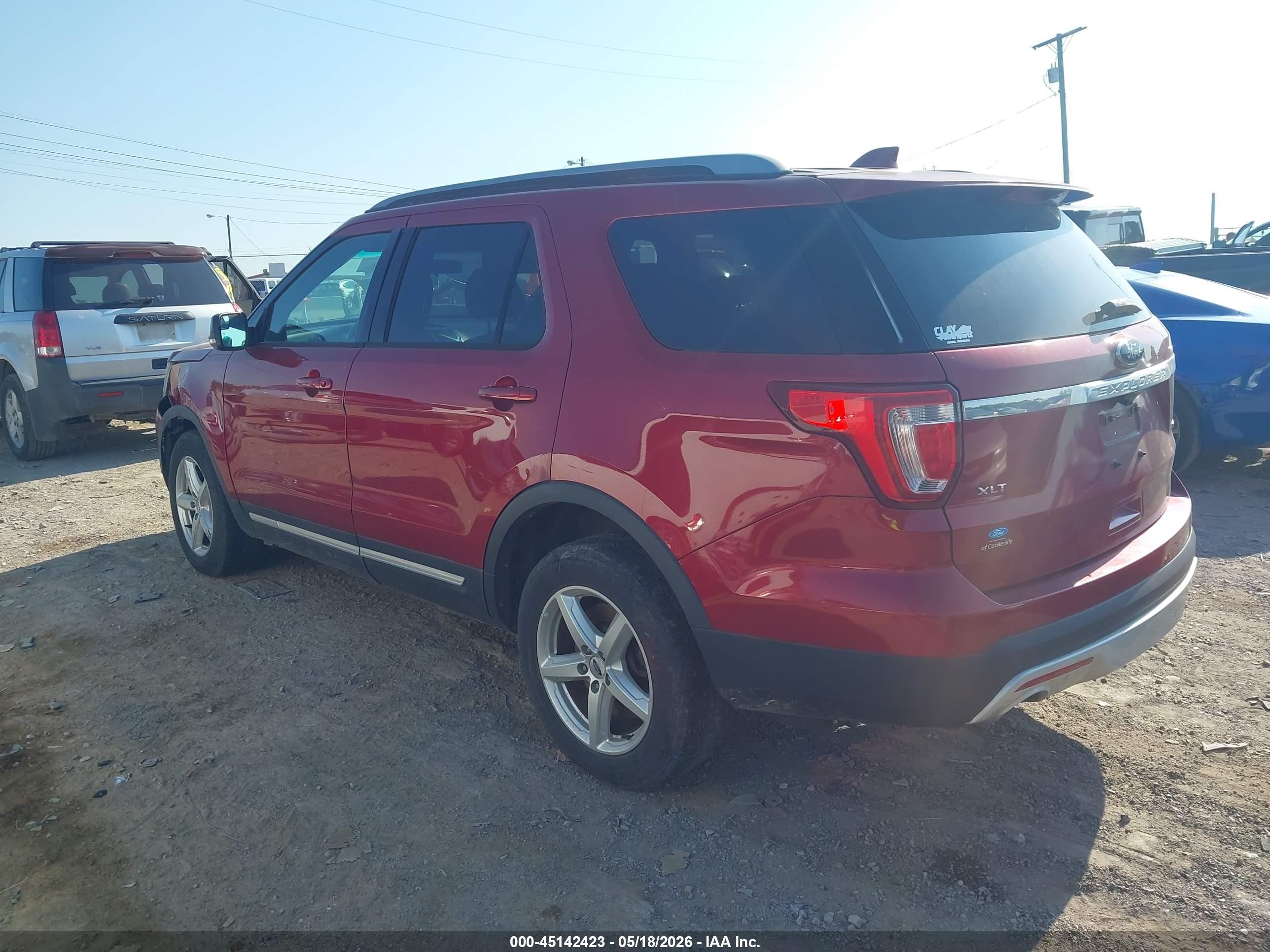 2016 Ford Explorer Xlt Red vin: 1FM5K8D86GGC05835