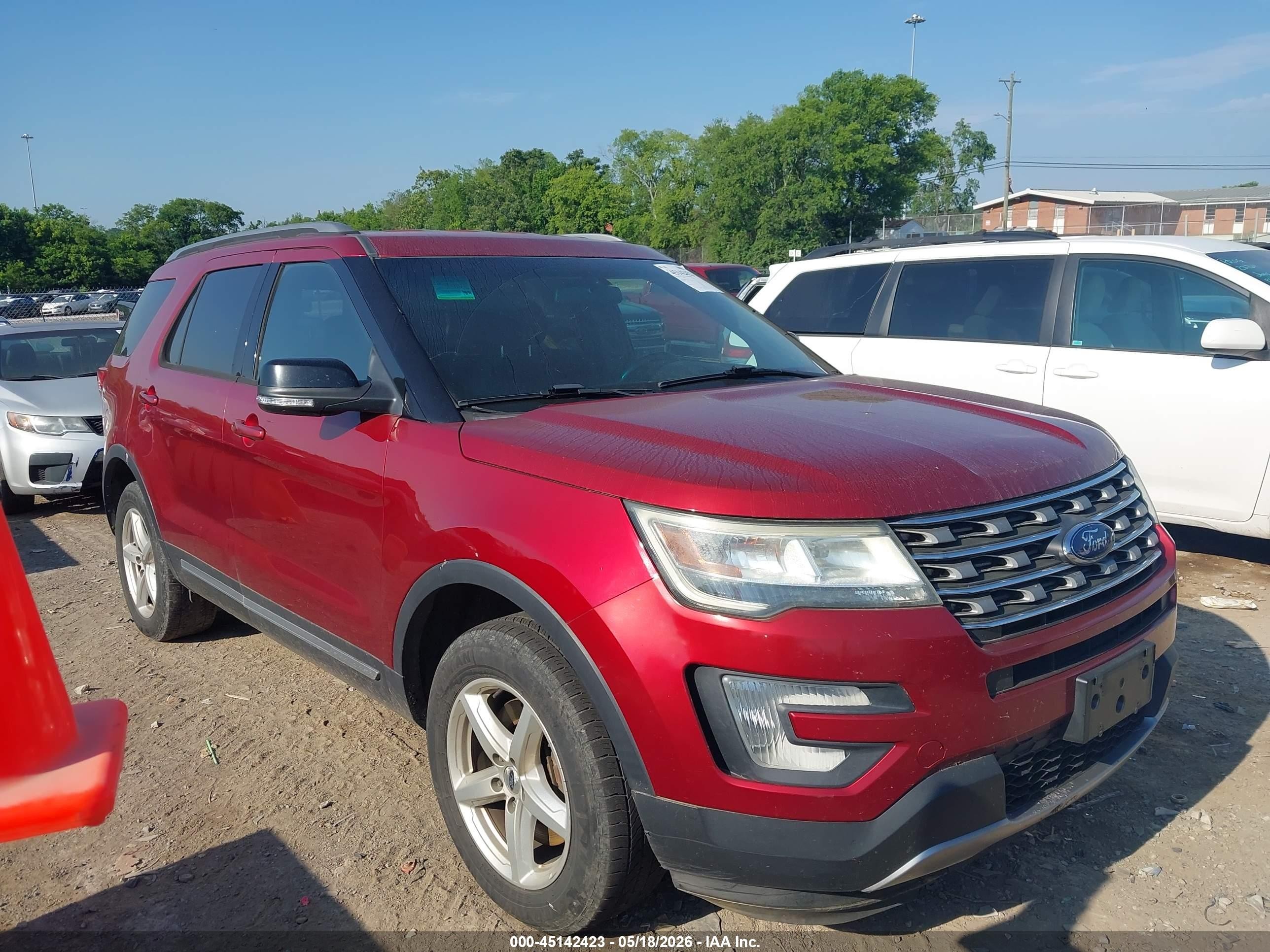 2016 Ford Explorer Xlt Red vin: 1FM5K8D86GGC05835