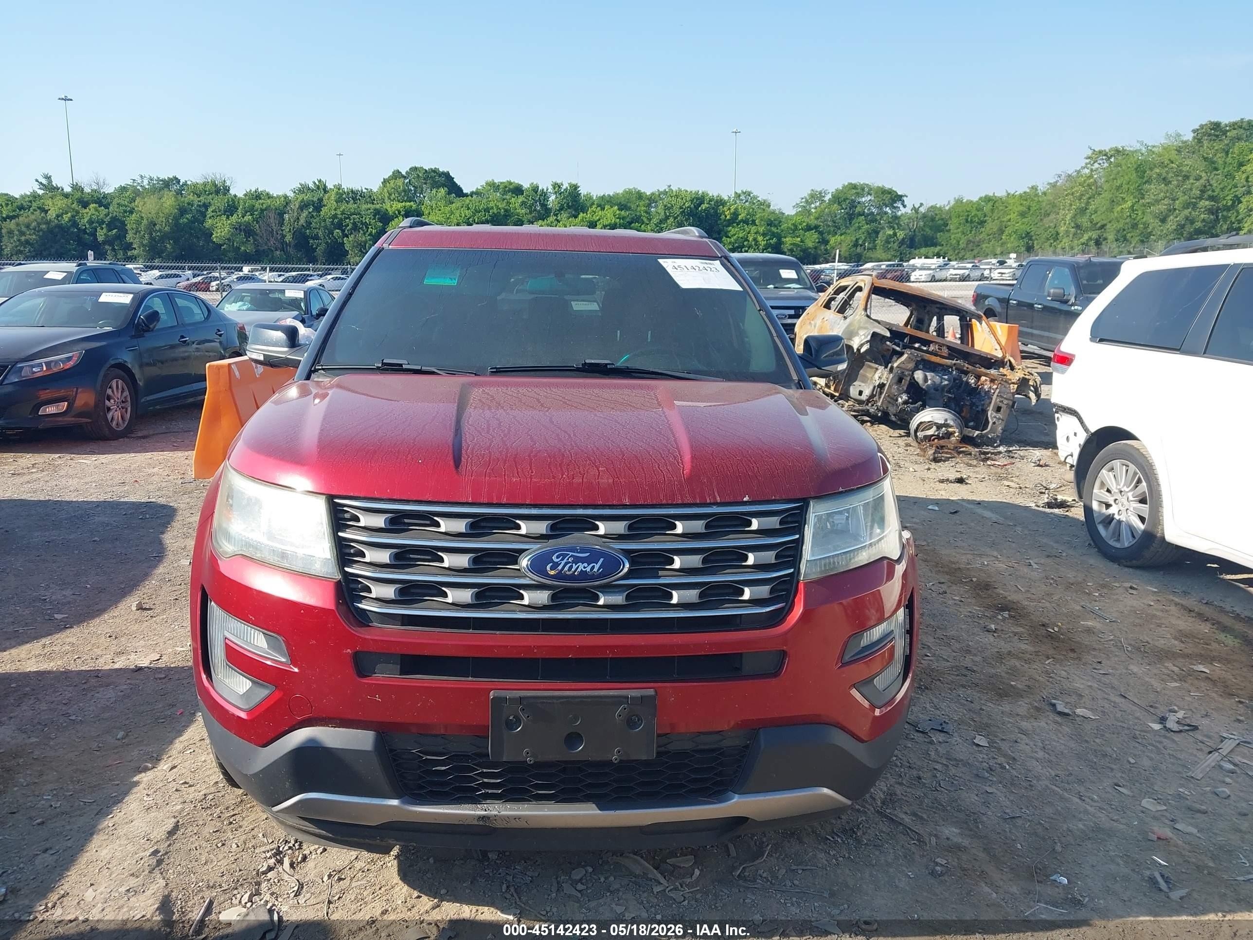 2016 Ford Explorer Xlt Red vin: 1FM5K8D86GGC05835