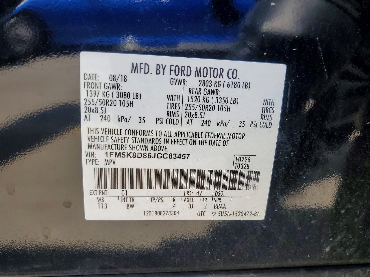 2018 Ford Explorer Xlt Black vin: 1FM5K8D86JGC83457