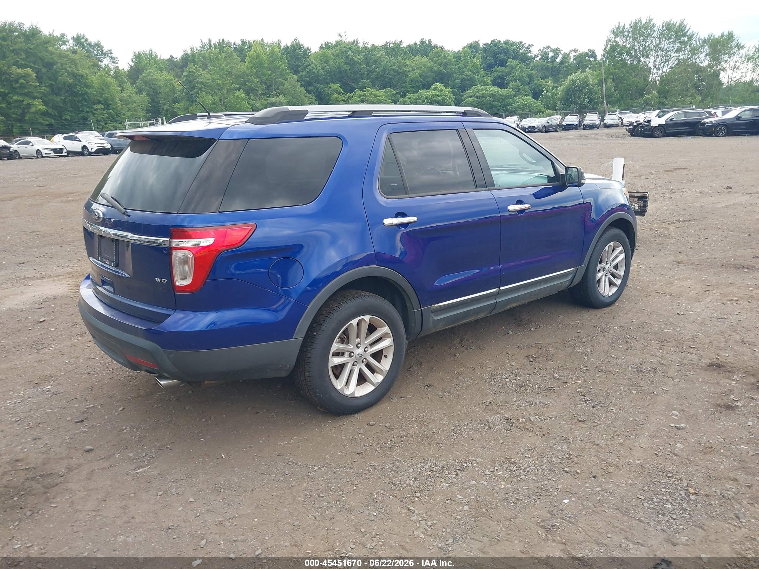 2013 Ford Explorer Xlt Blue vin: 1FM5K8D87DGA06143