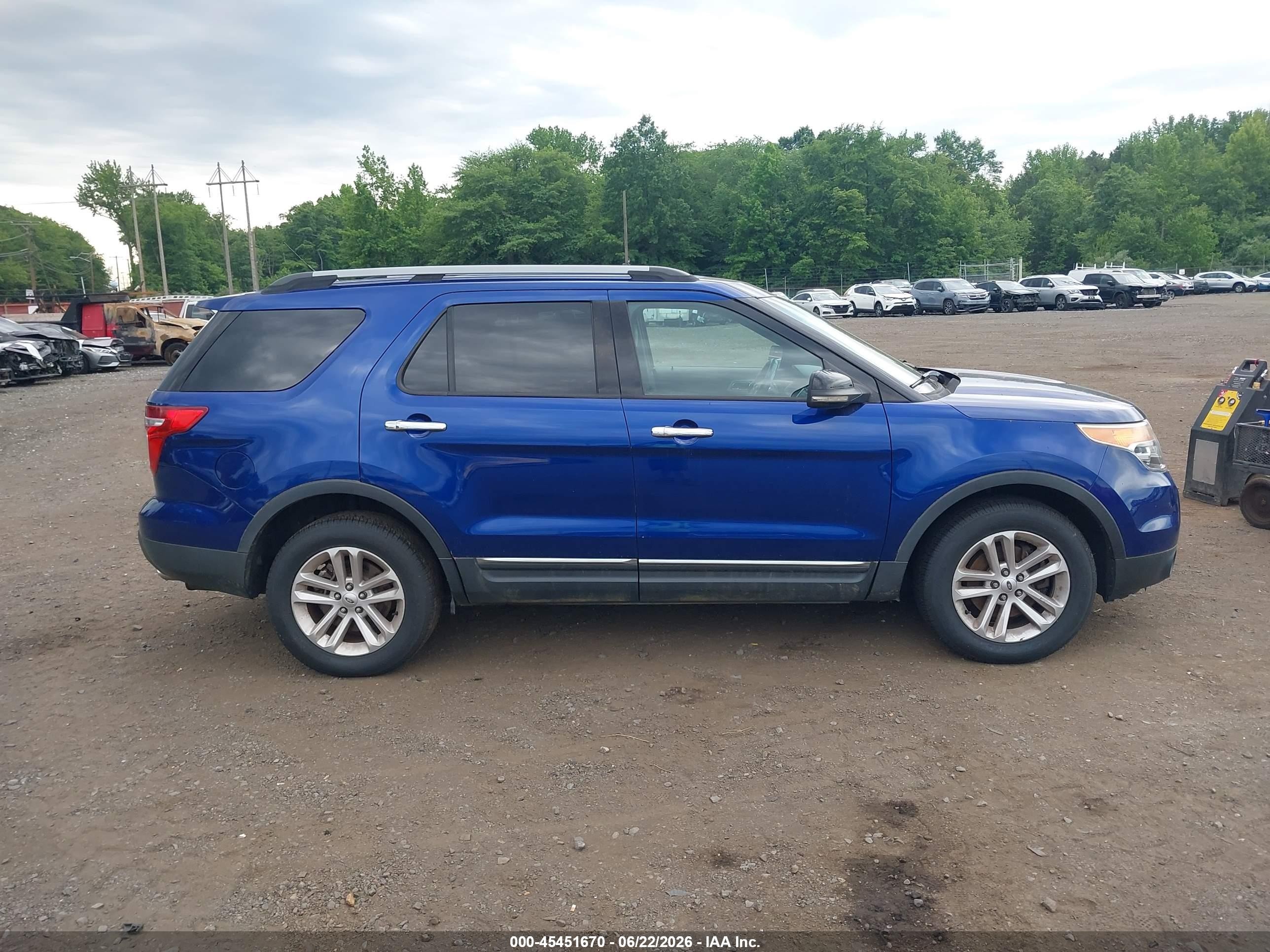 2013 Ford Explorer Xlt Blue vin: 1FM5K8D87DGA06143