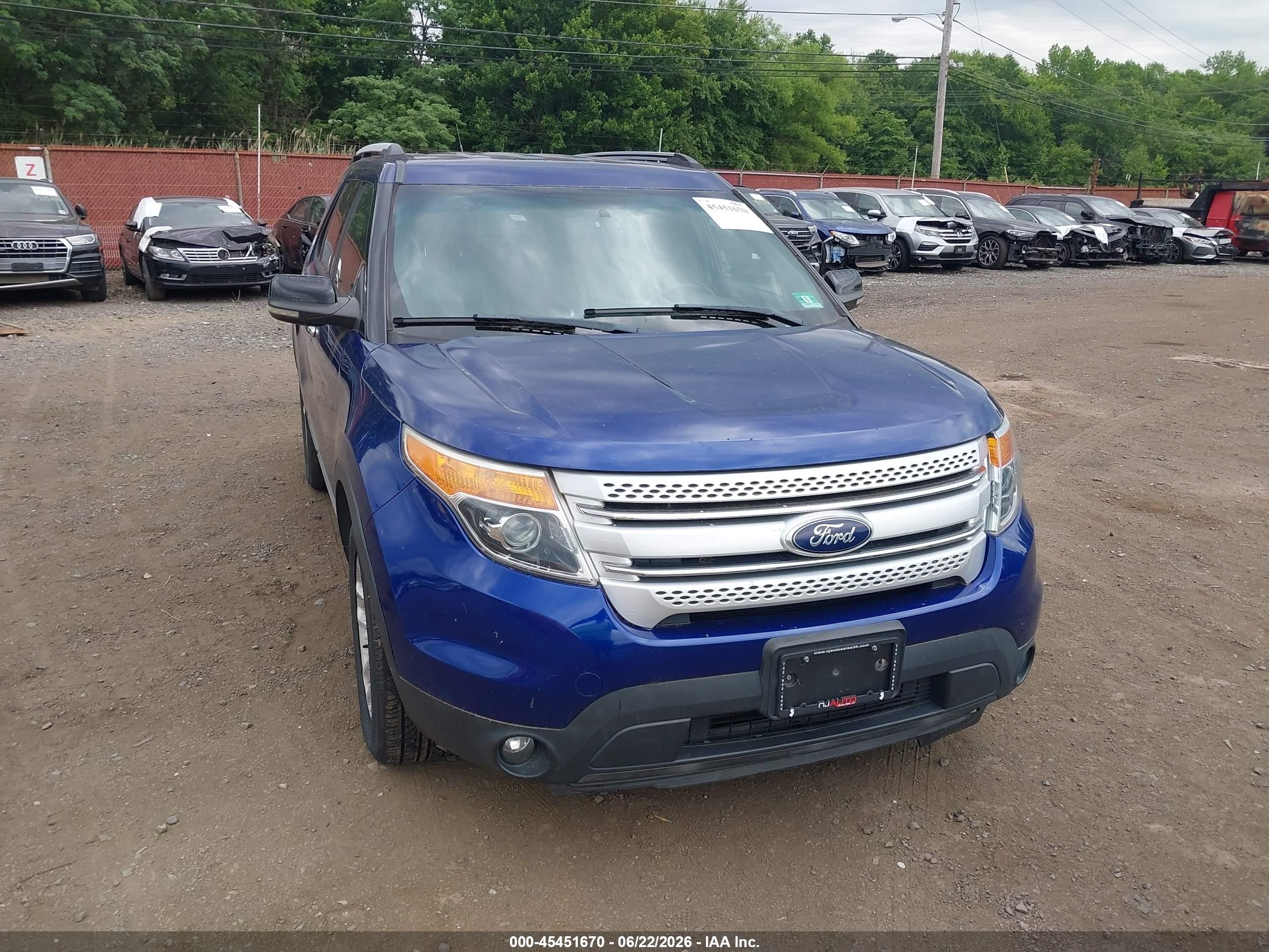 2013 Ford Explorer Xlt Blue vin: 1FM5K8D87DGA06143