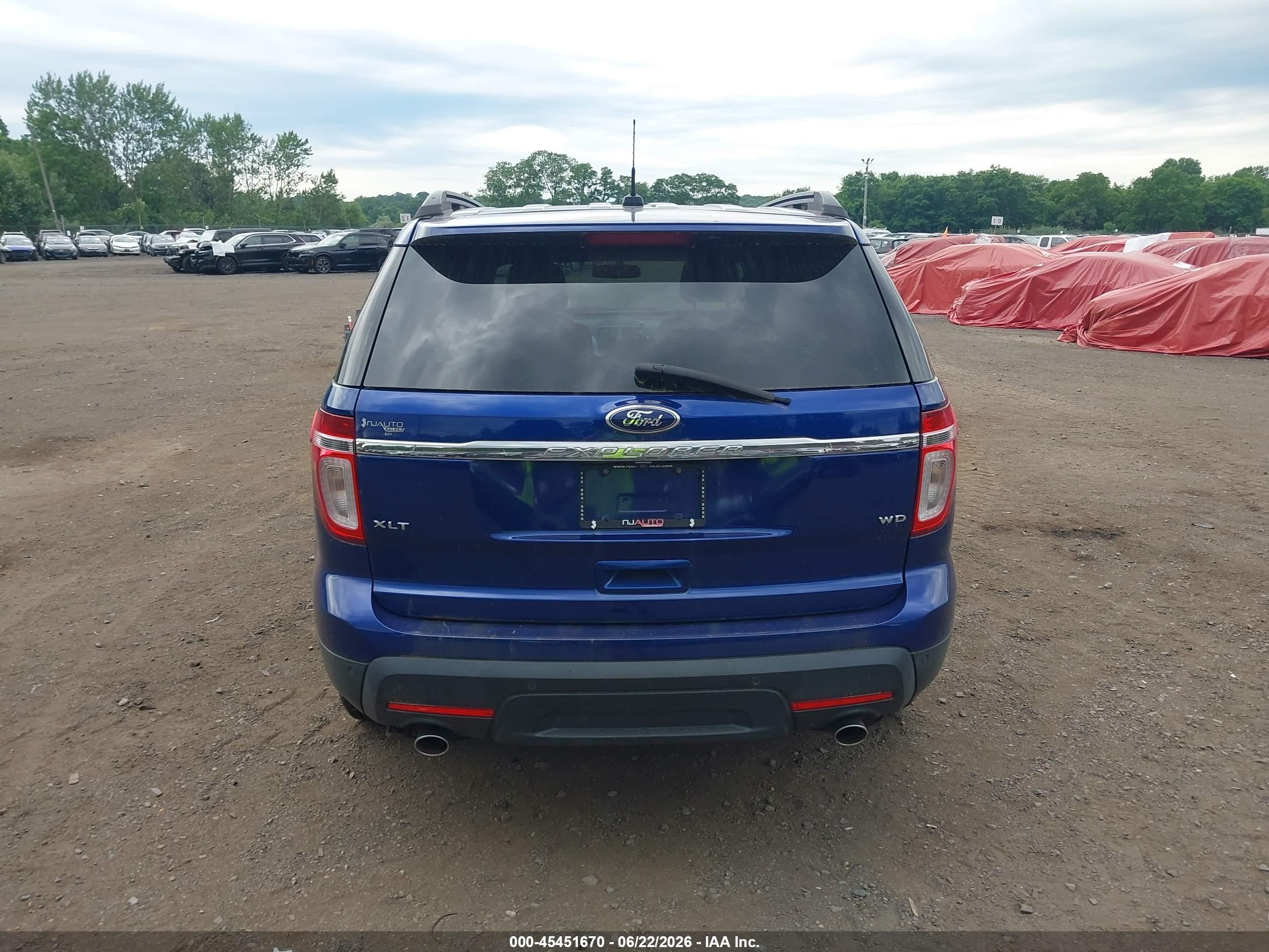 2013 Ford Explorer Xlt Blue vin: 1FM5K8D87DGA06143