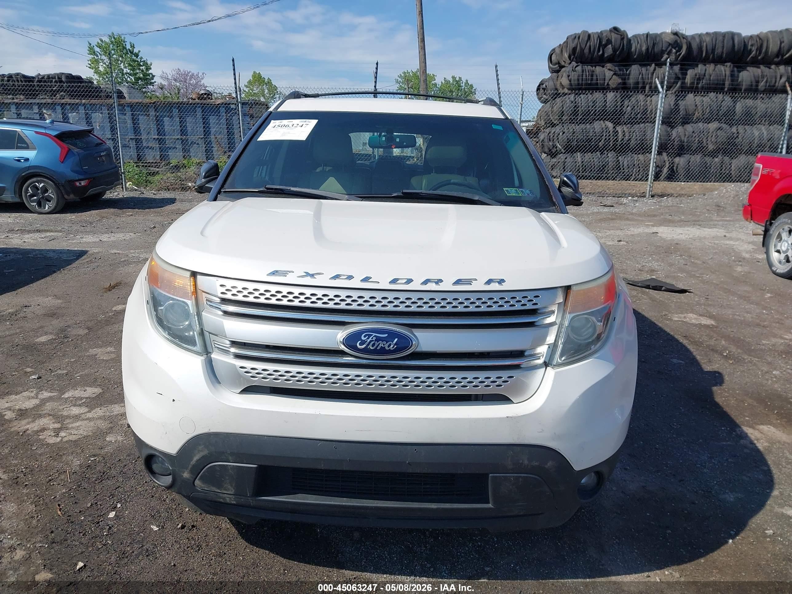 2013 Ford Explorer Xlt White vin: 1FM5K8D87DGA43709