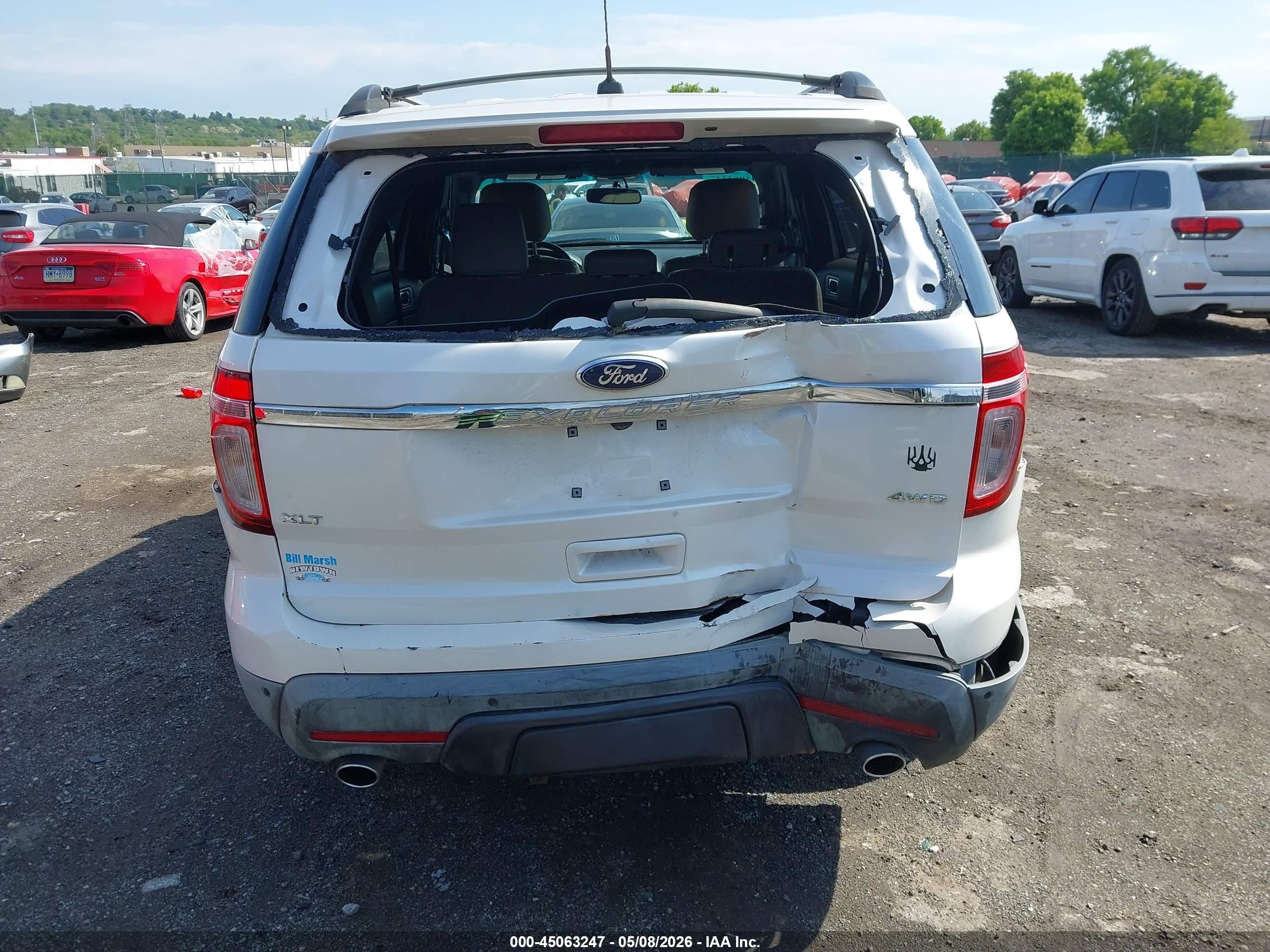 2013 Ford Explorer Xlt White vin: 1FM5K8D87DGA43709