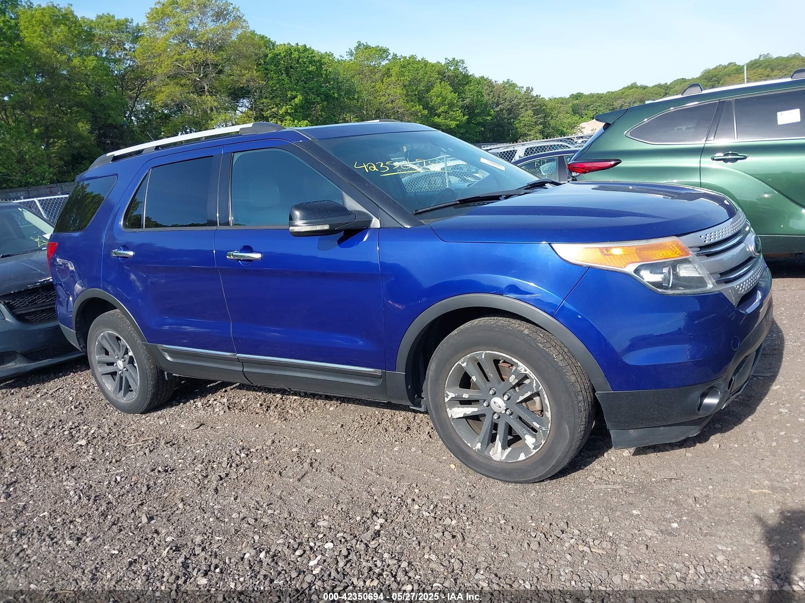 2013 Ford Explorer Xlt Blue vin: 1FM5K8D87DGA65113