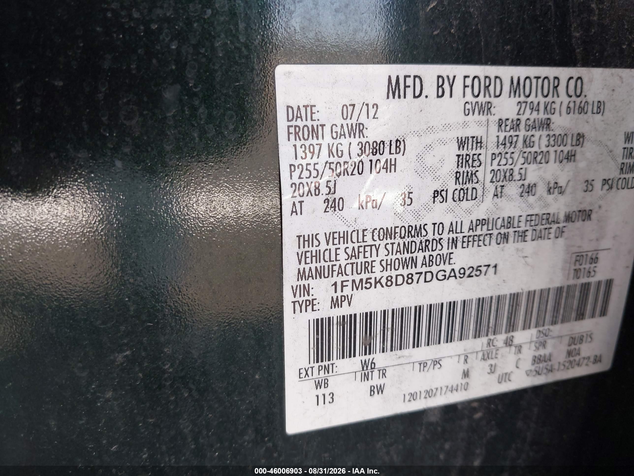 2013 Ford Explorer Xlt Blue vin: 1FM5K8D87DGA92571