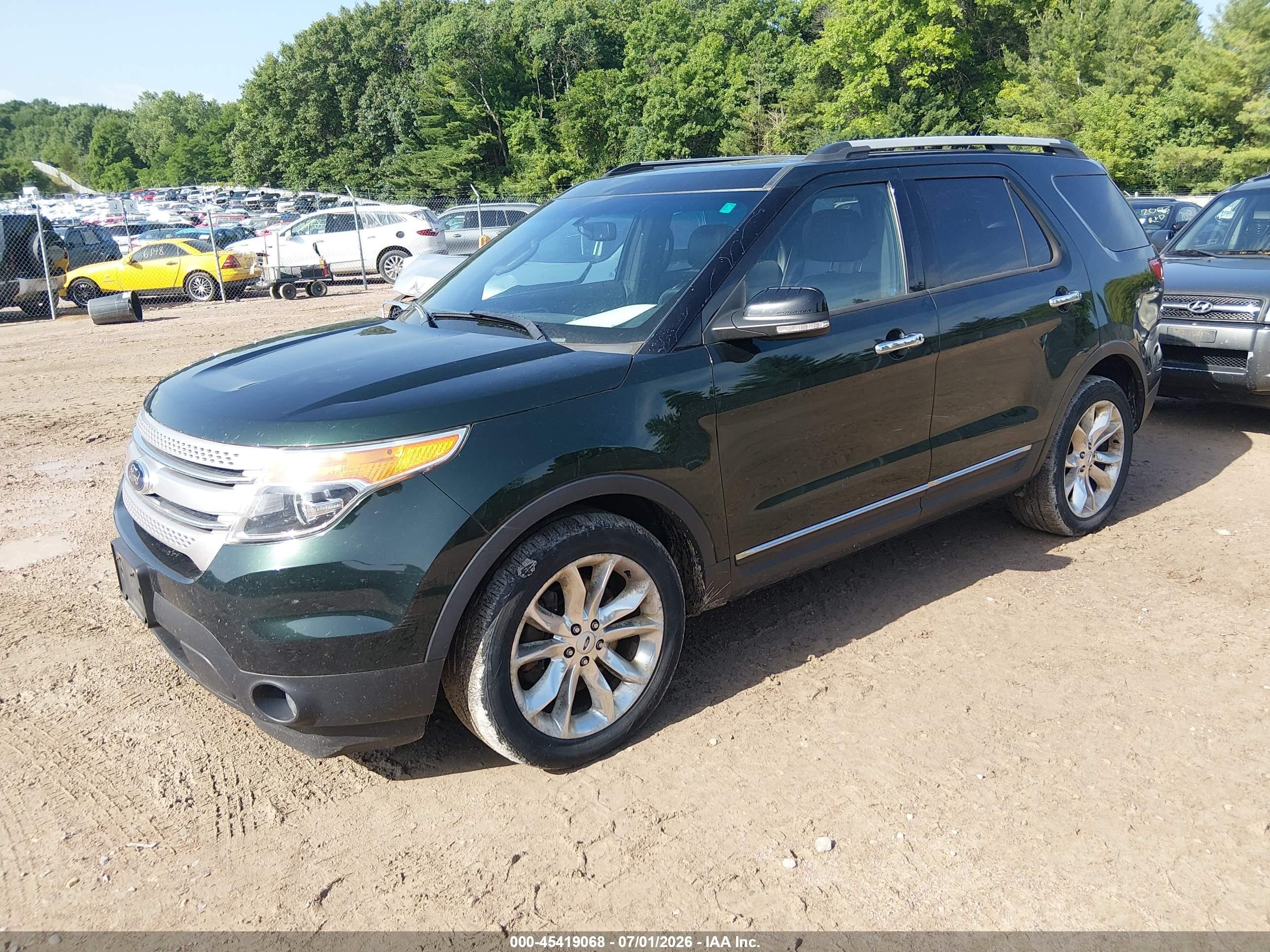 2013 Ford Explorer Xlt Зеленый vin: 1FM5K8D87DGC14071