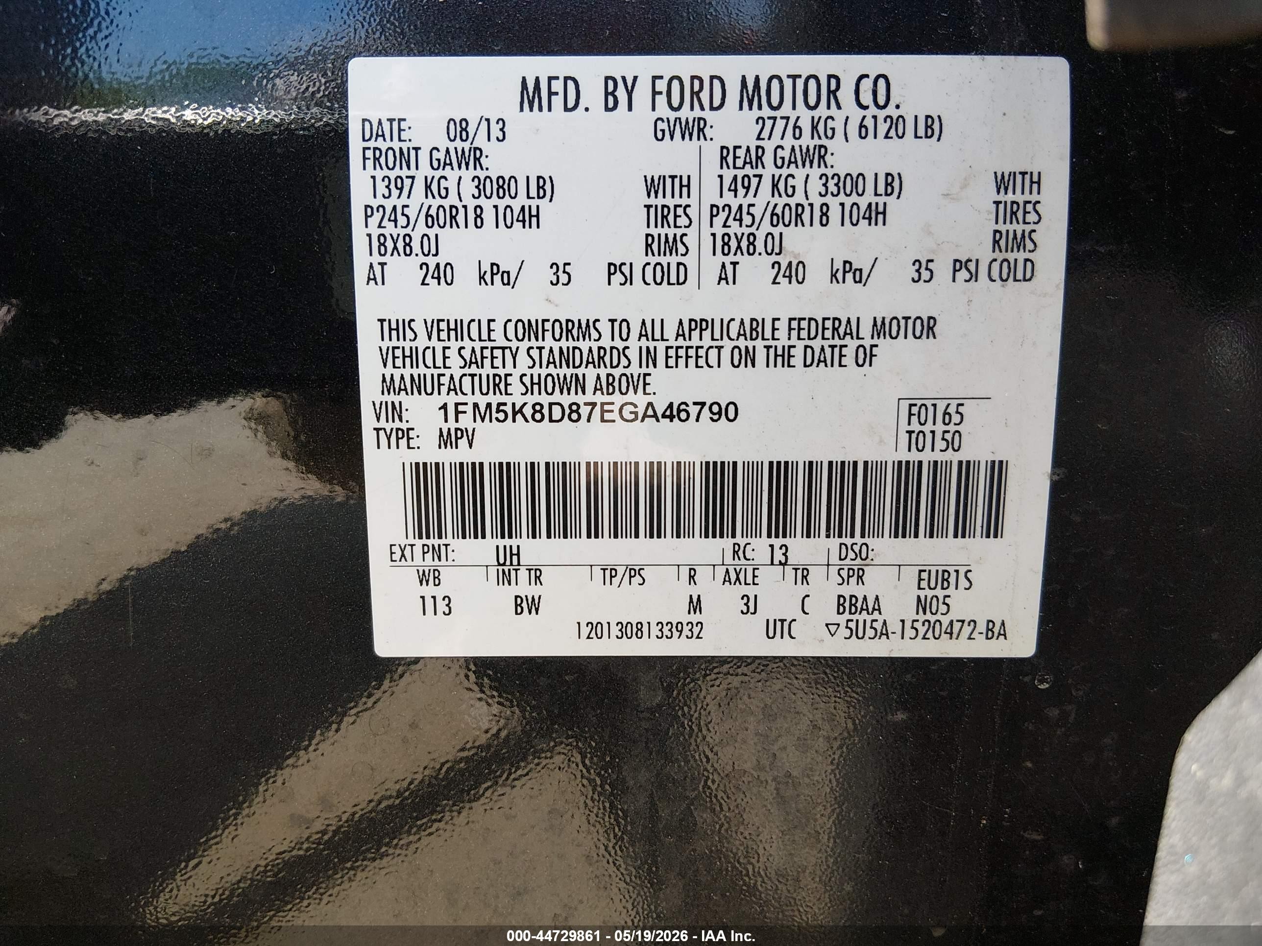 2014 Ford Explorer Xlt Black vin: 1FM5K8D87EGA46790