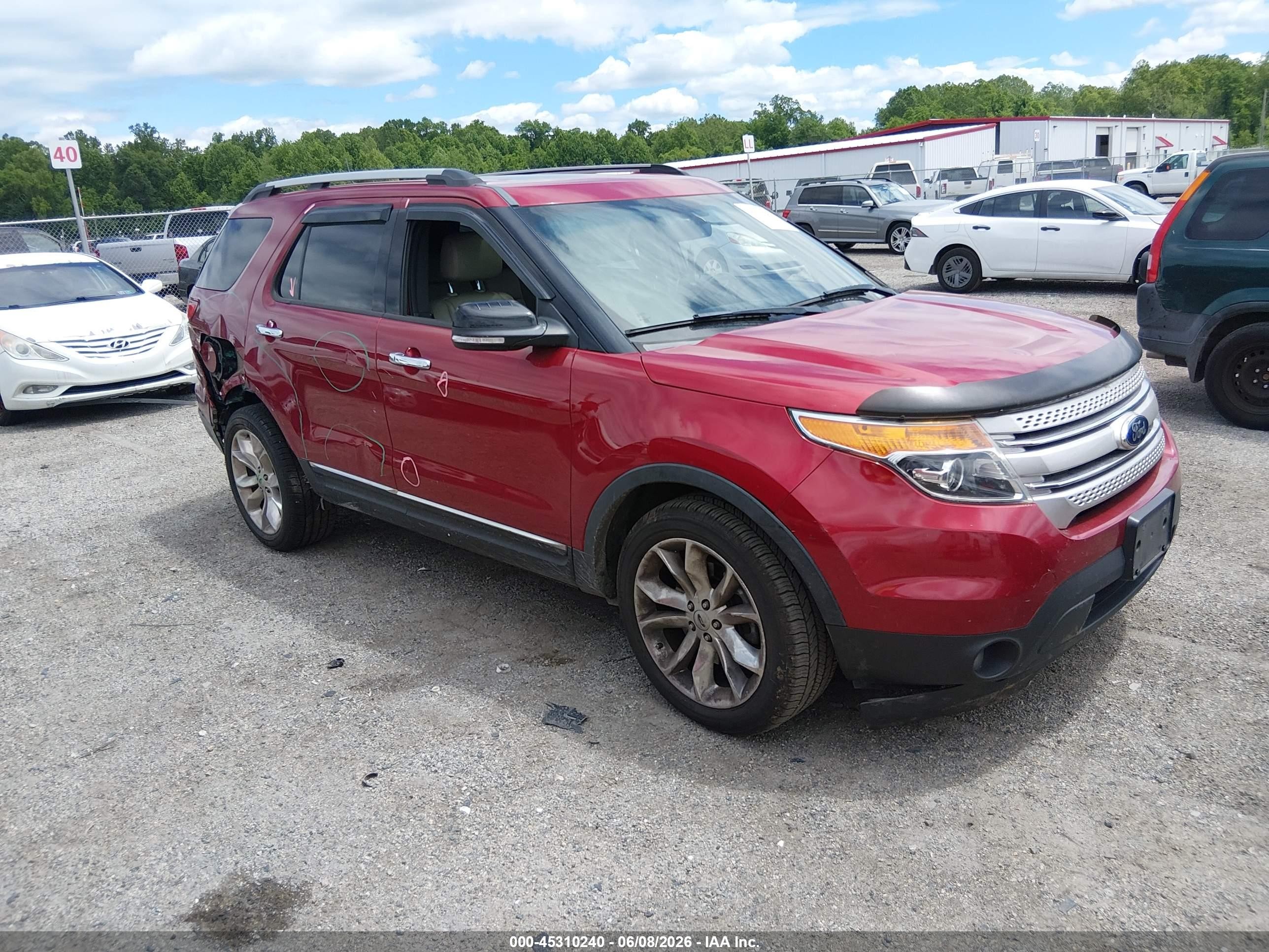 2014 Ford Explorer Xlt Maroon vin: 1FM5K8D87EGA58258