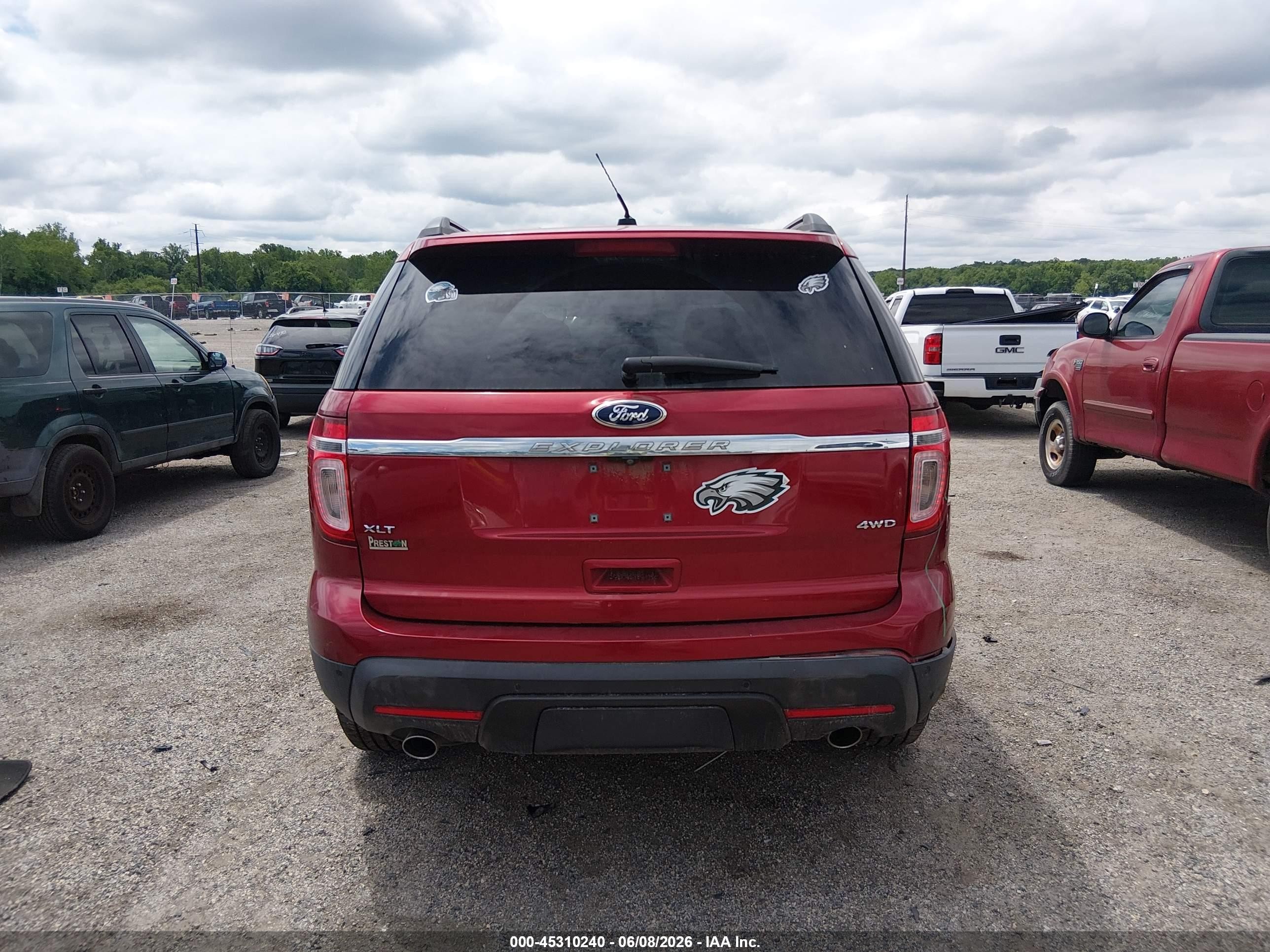2014 Ford Explorer Xlt Maroon vin: 1FM5K8D87EGA58258