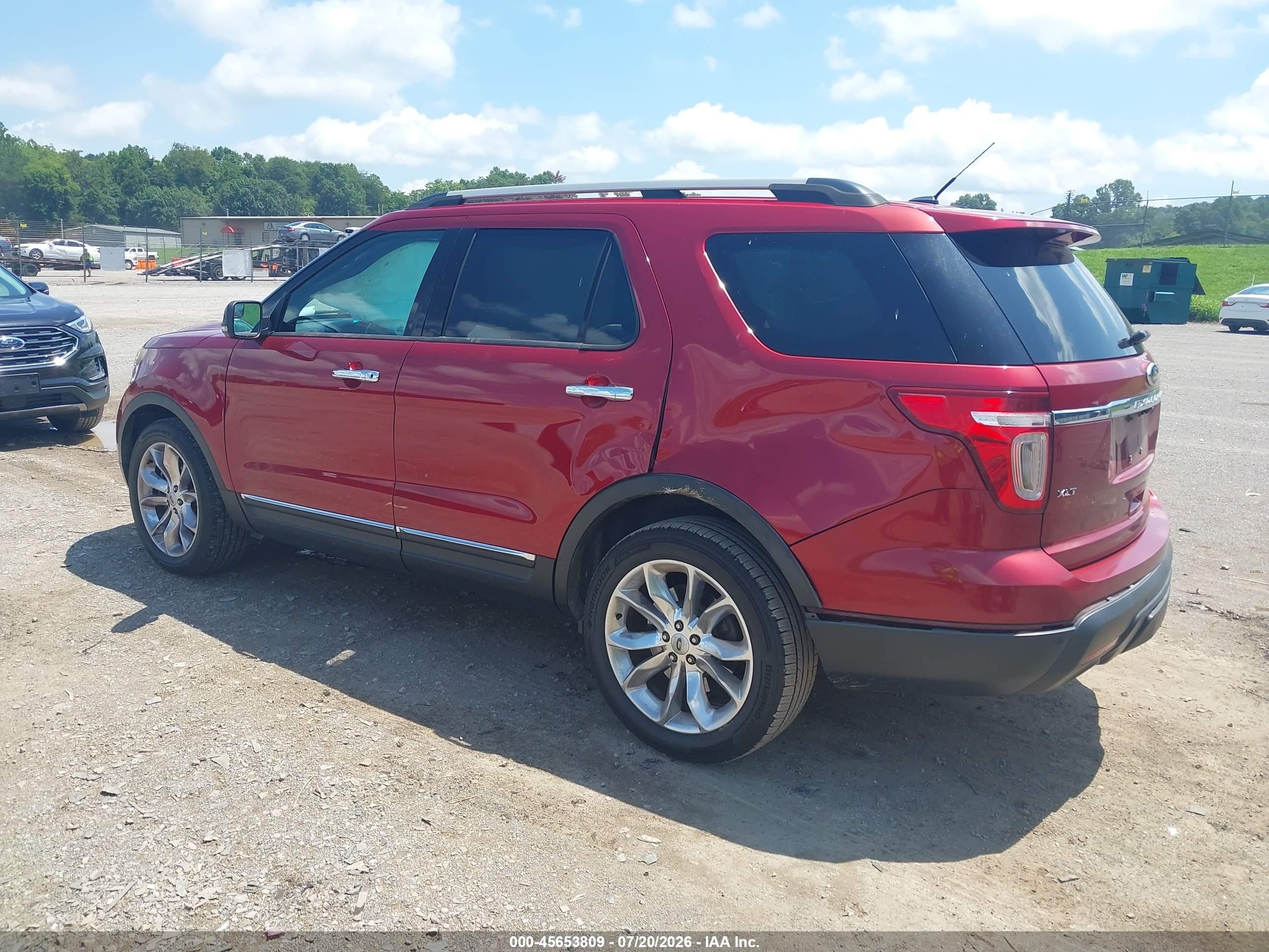 2014 Ford Explorer Xlt Red vin: 1FM5K8D87EGA78333