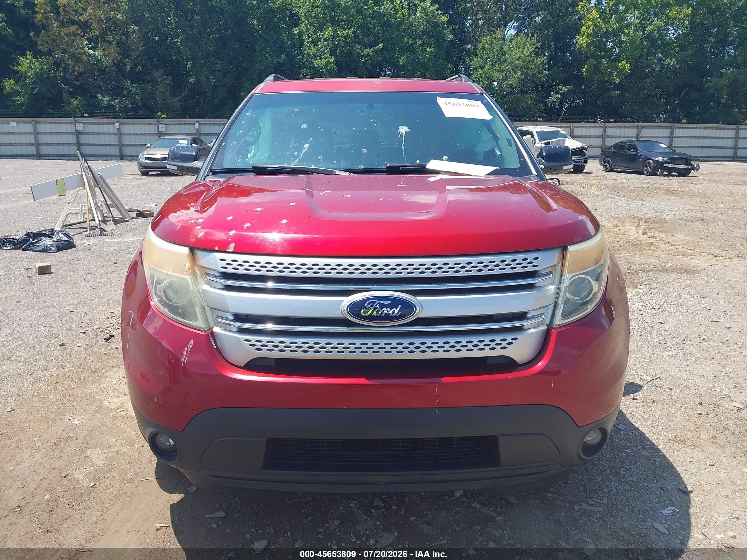 2014 Ford Explorer Xlt Red vin: 1FM5K8D87EGA78333
