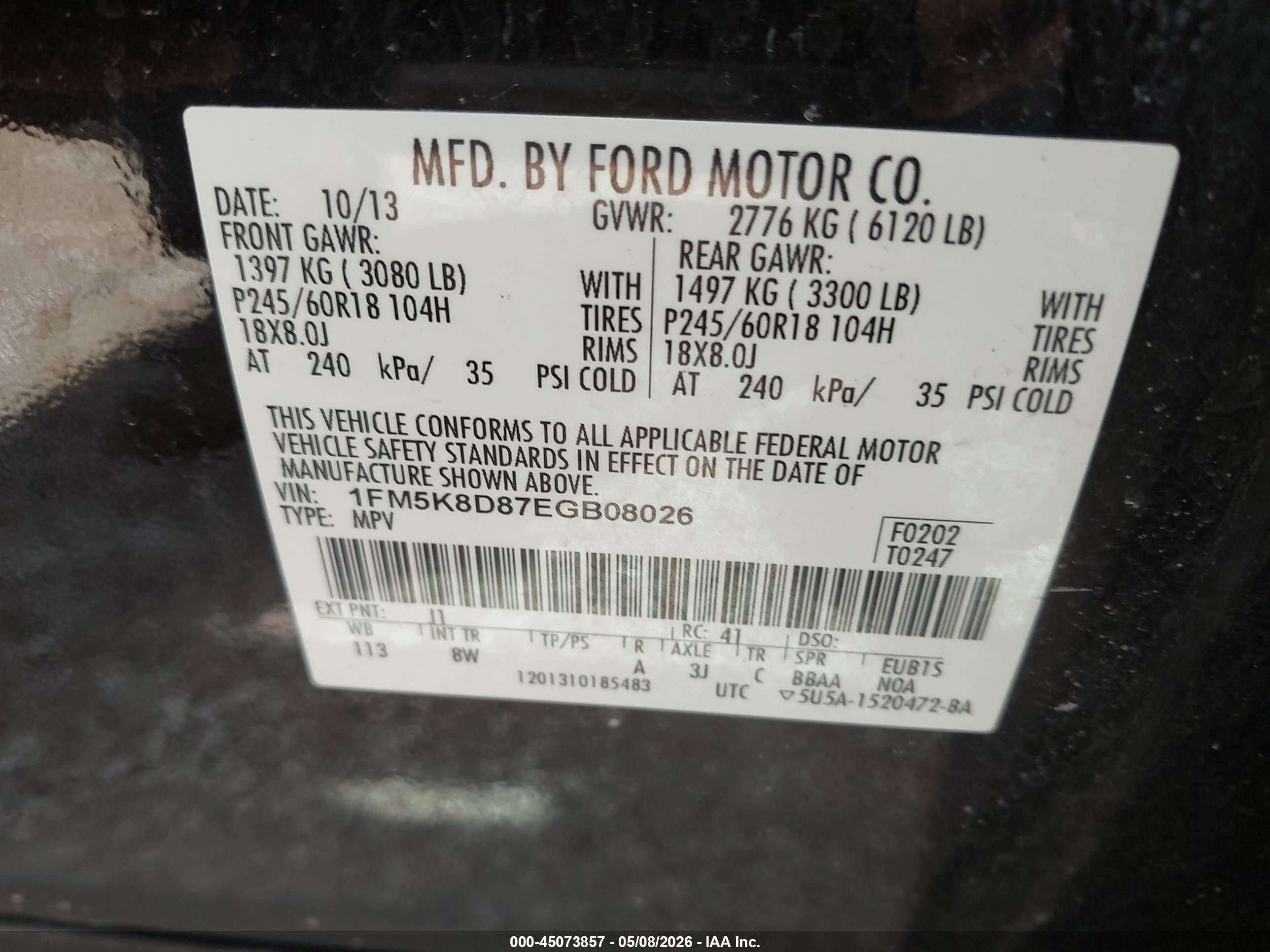 2014 Ford Explorer Xlt Черный vin: 1FM5K8D87EGB08026