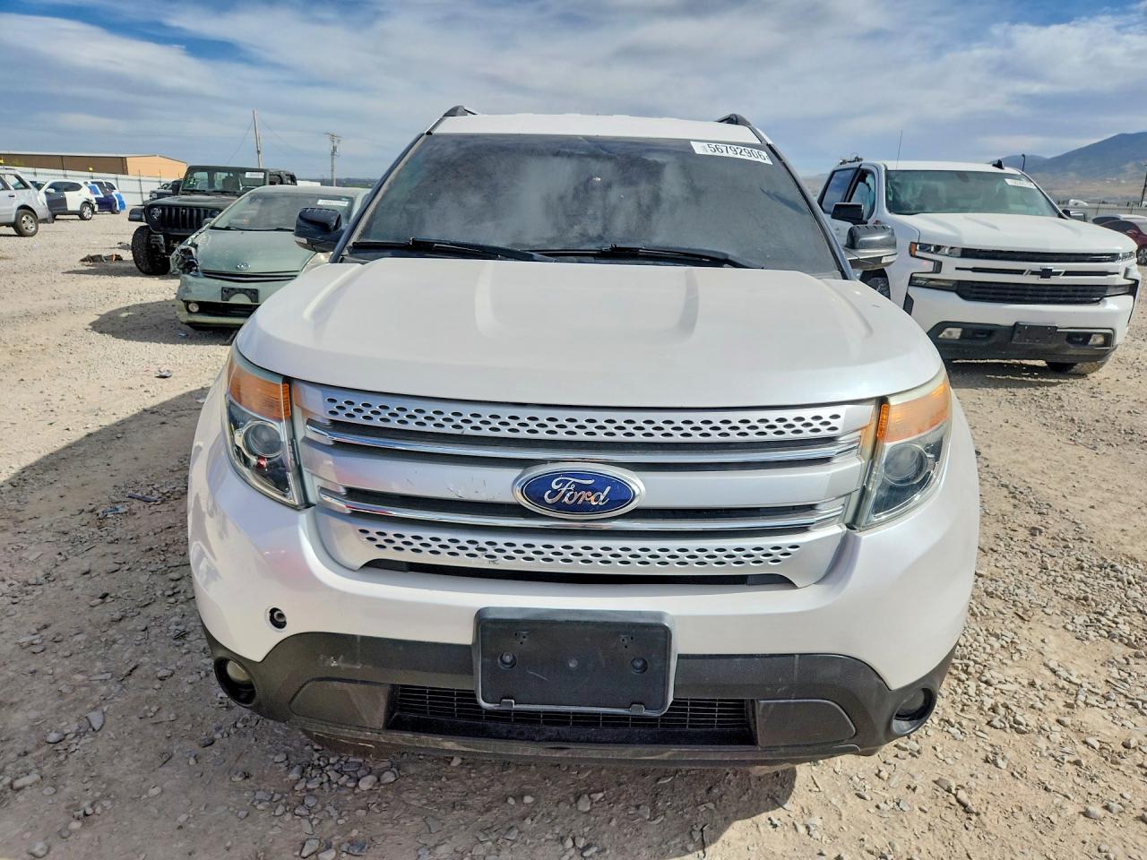 2015 Ford Explorer Xlt White vin: 1FM5K8D87FGA34706