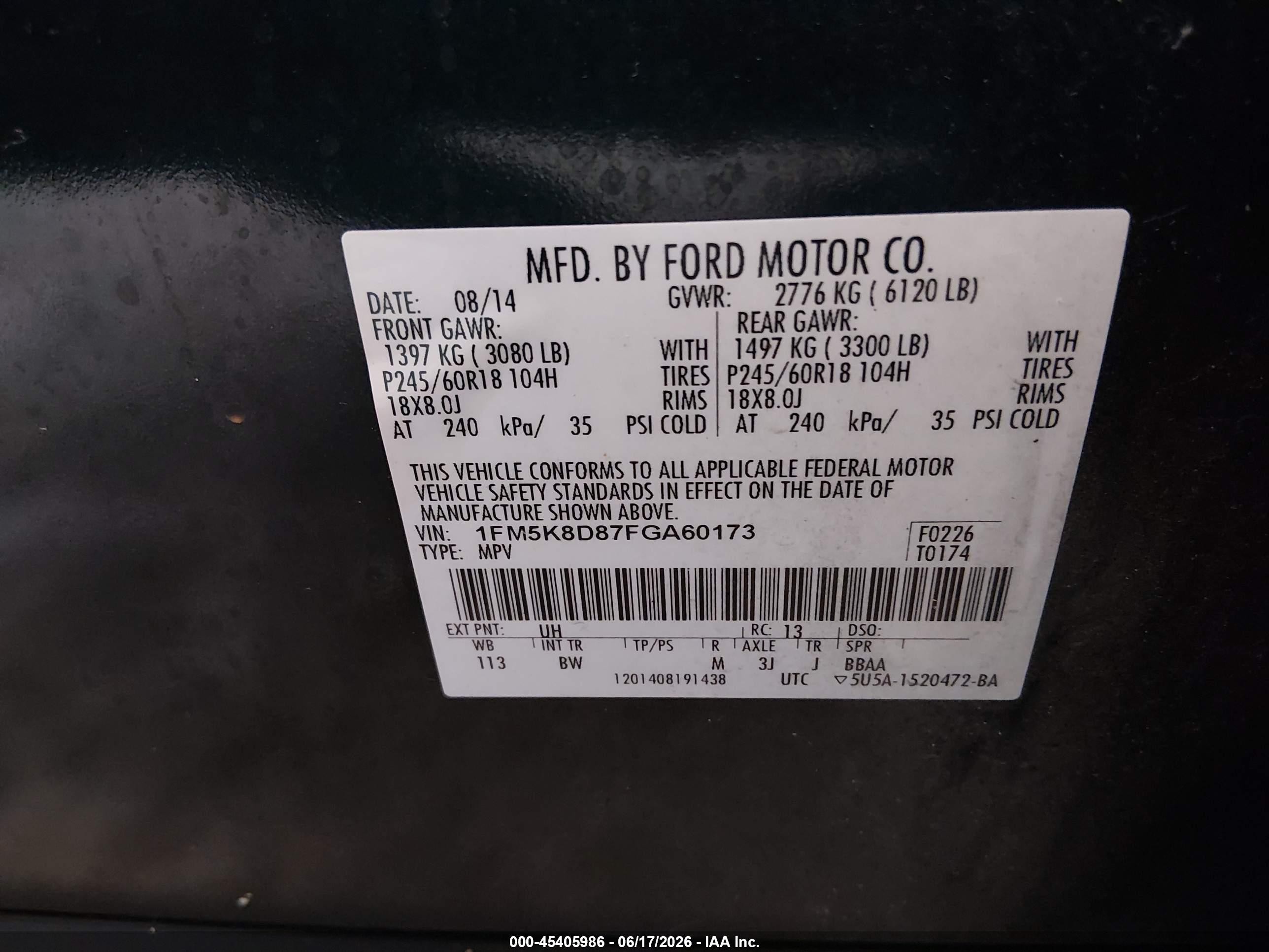 2015 Ford Explorer Xlt Black vin: 1FM5K8D87FGA60173