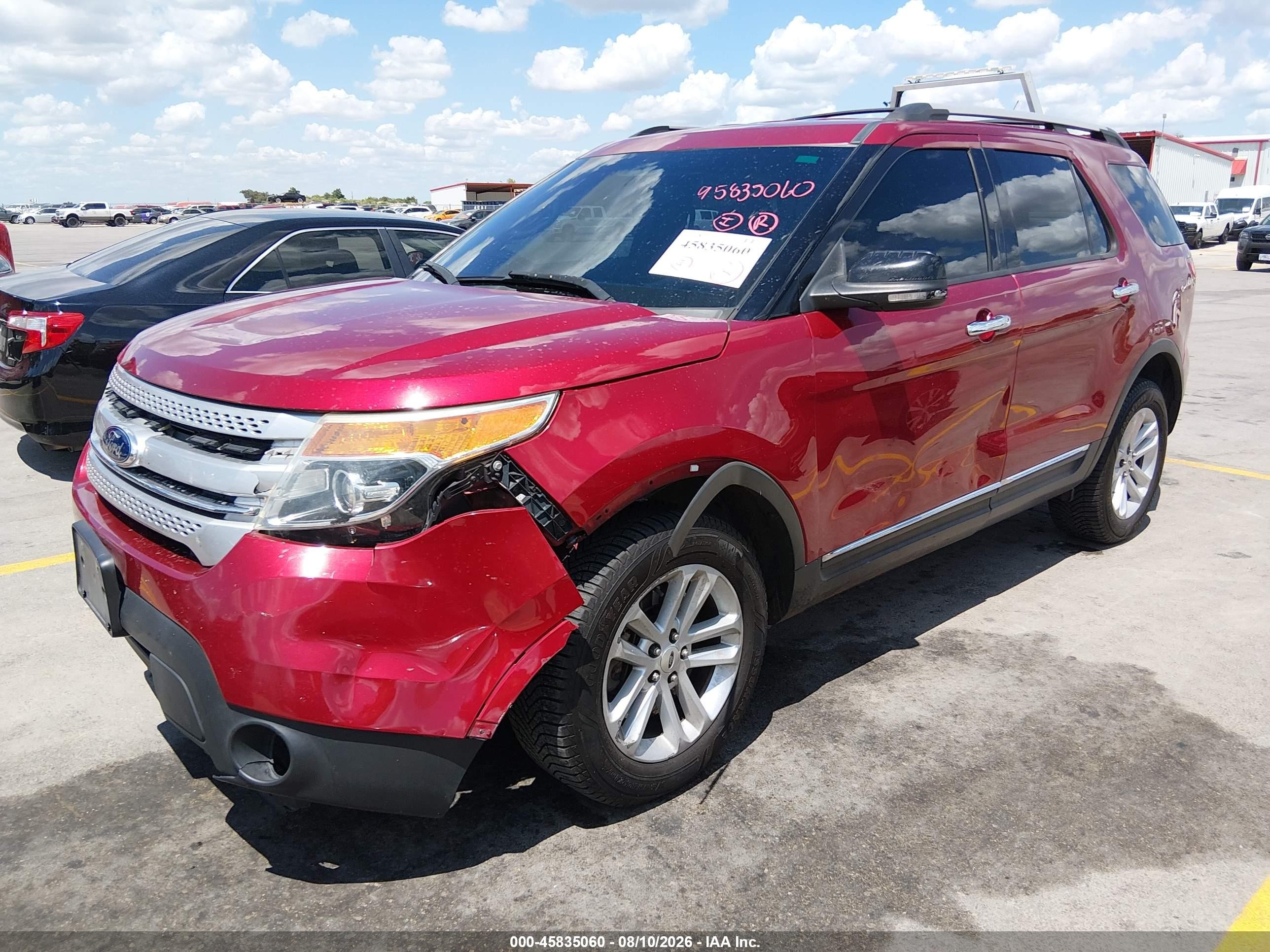 2015 Ford Explorer Xlt Red vin: 1FM5K8D87FGB42548