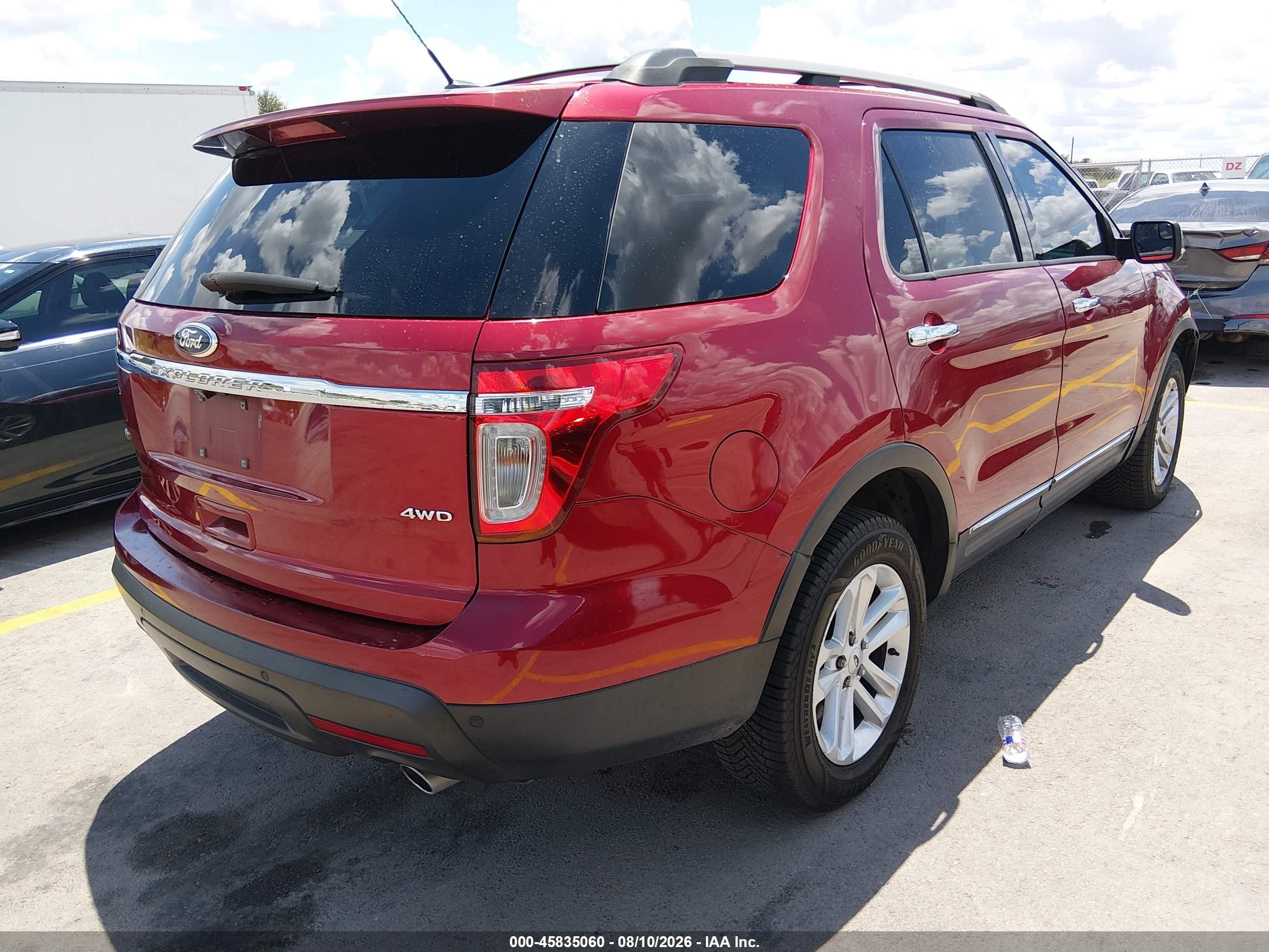 2015 Ford Explorer Xlt Red vin: 1FM5K8D87FGB42548