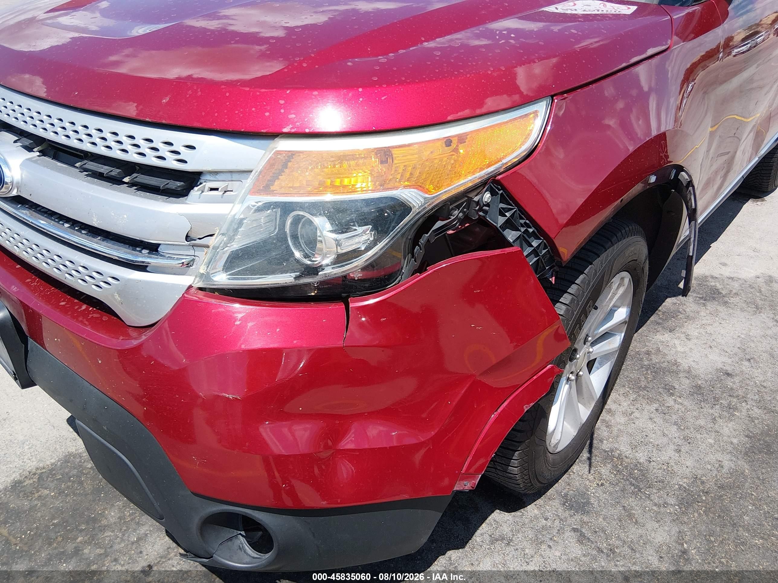 2015 Ford Explorer Xlt Red vin: 1FM5K8D87FGB42548