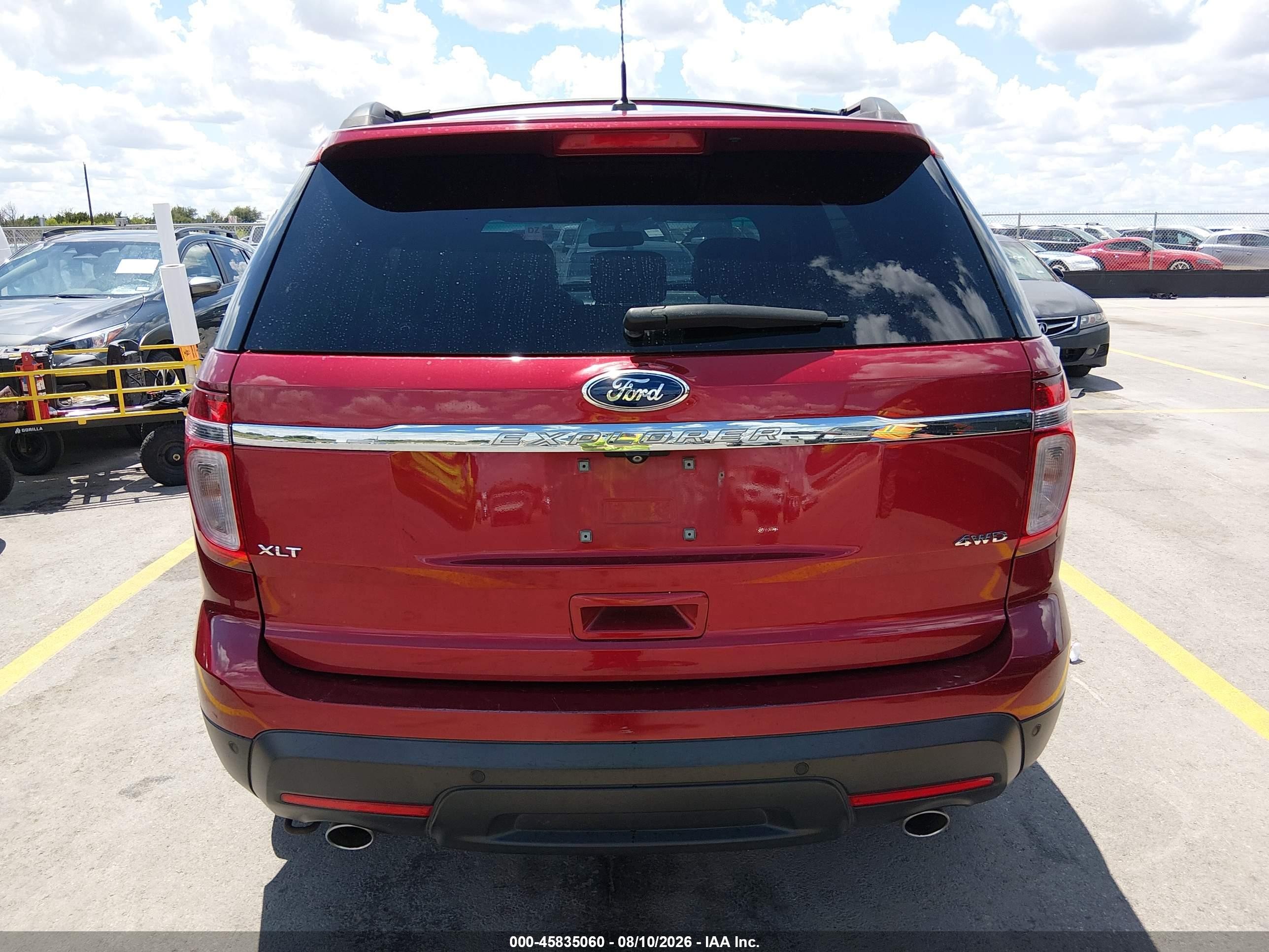 2015 Ford Explorer Xlt Red vin: 1FM5K8D87FGB42548