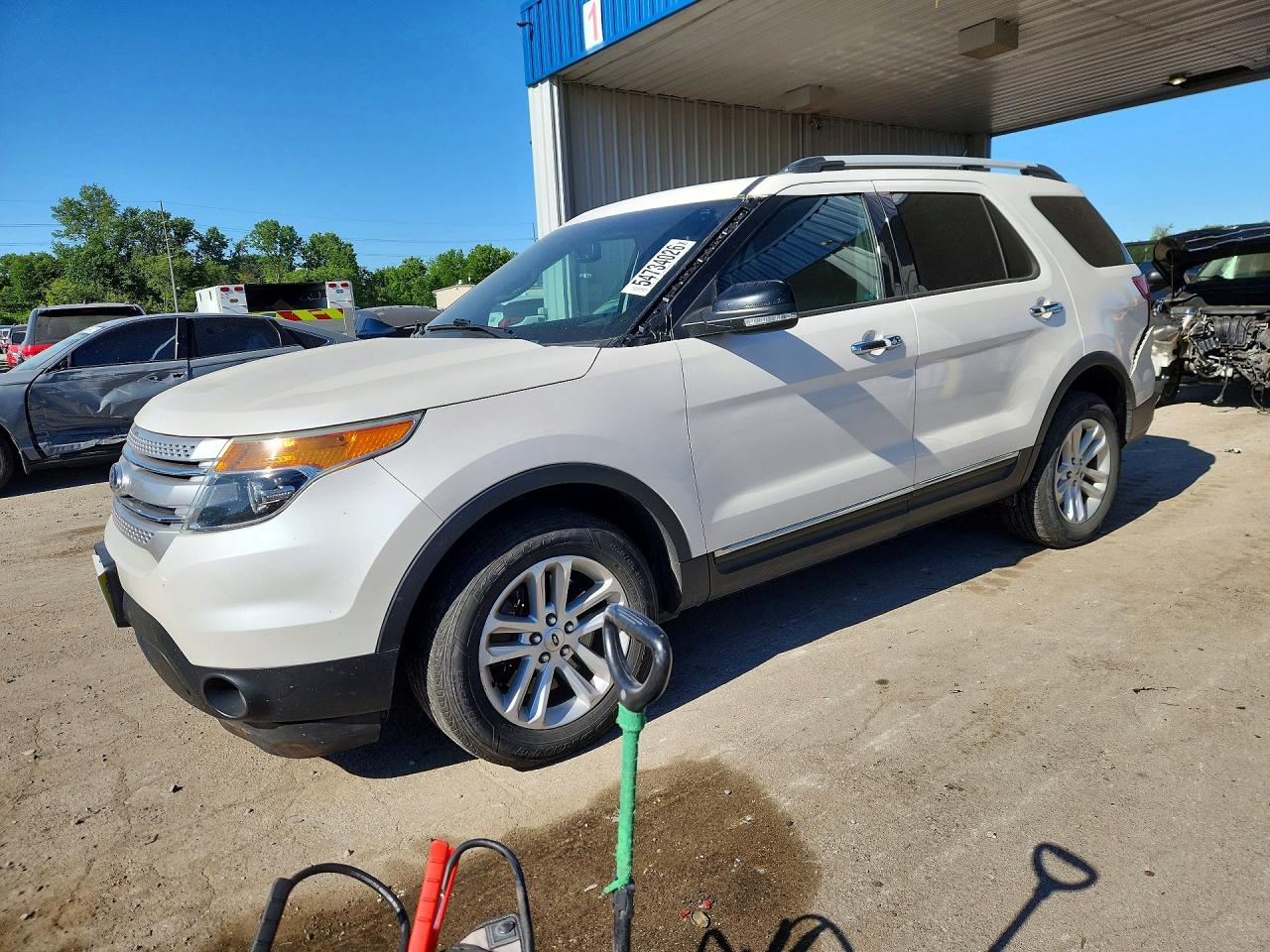 2015 Ford Explorer Xlt White vin: 1FM5K8D87FGC47445