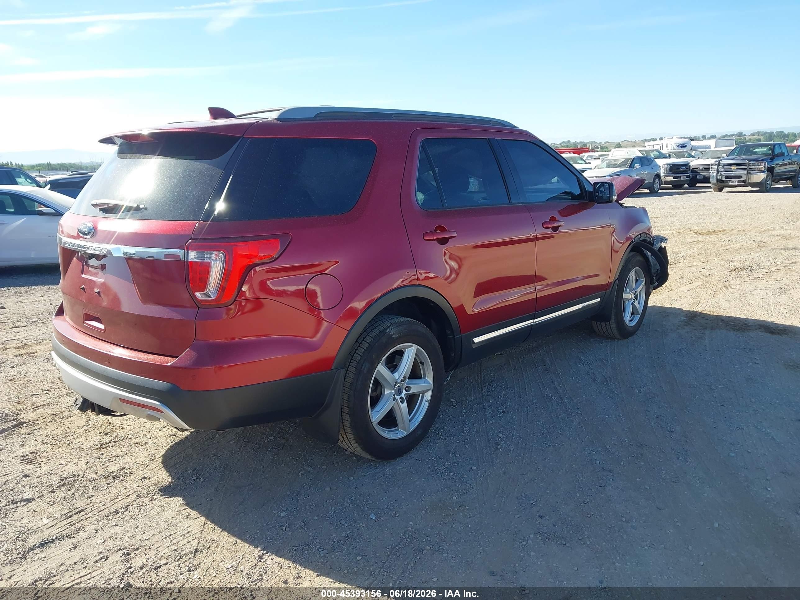 2016 Ford Explorer Xlt Red vin: 1FM5K8D87GGC88630