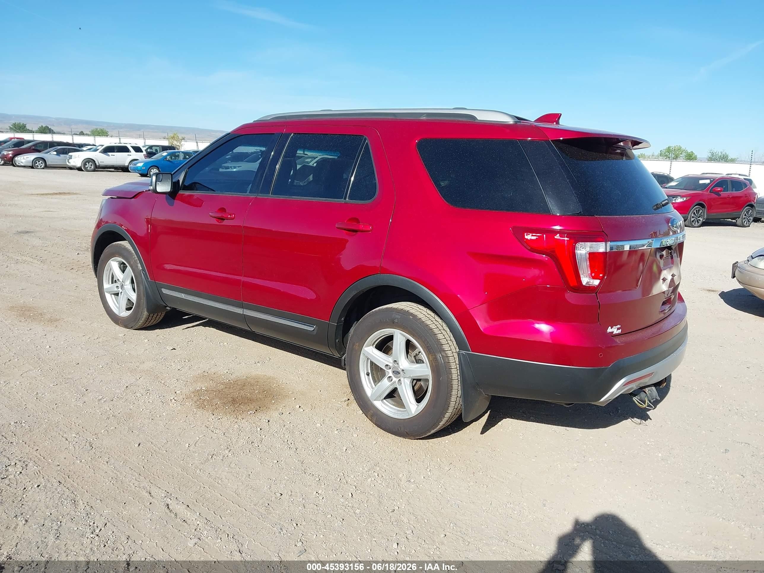 2016 Ford Explorer Xlt Red vin: 1FM5K8D87GGC88630