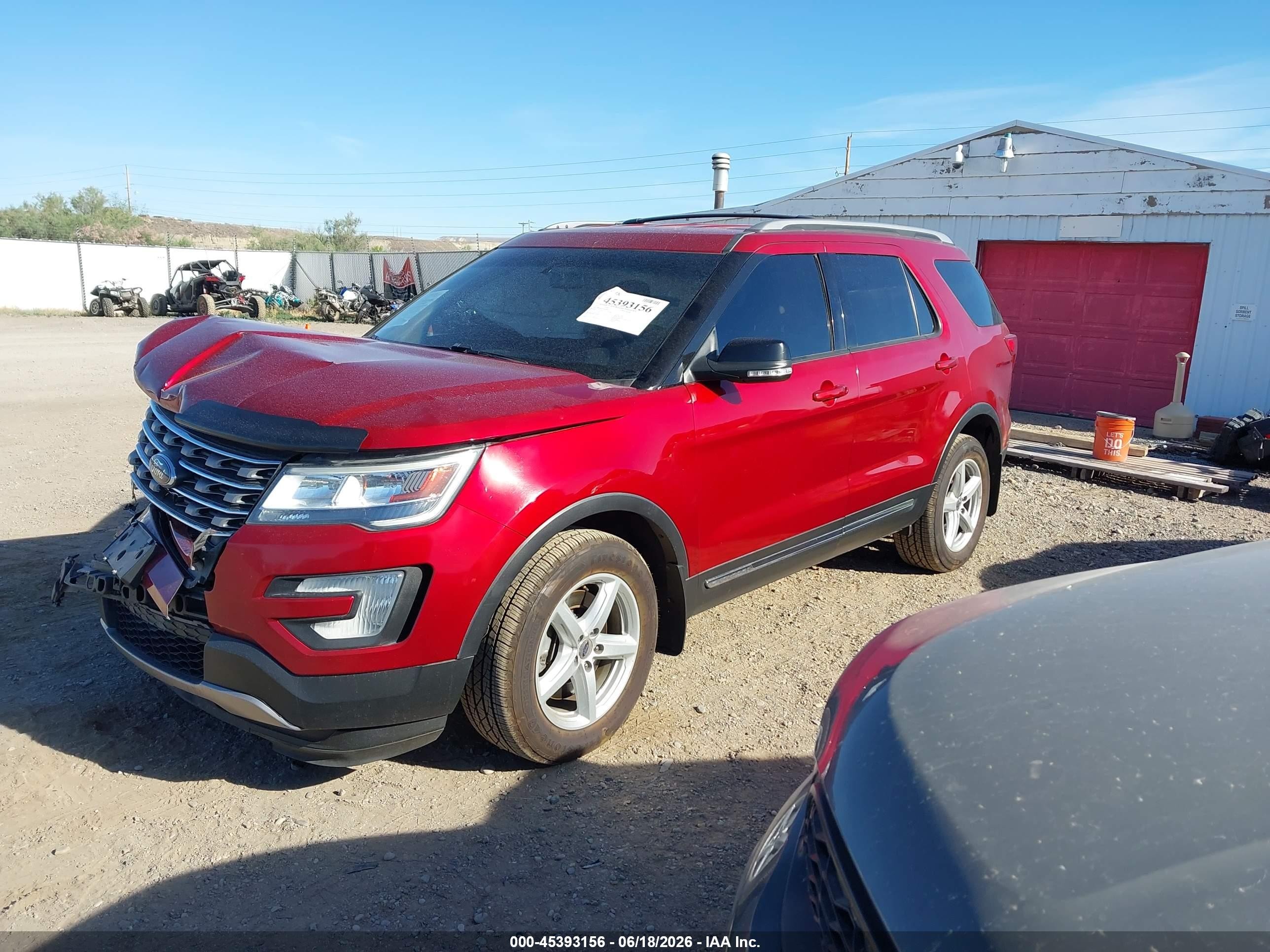 2016 Ford Explorer Xlt Red vin: 1FM5K8D87GGC88630