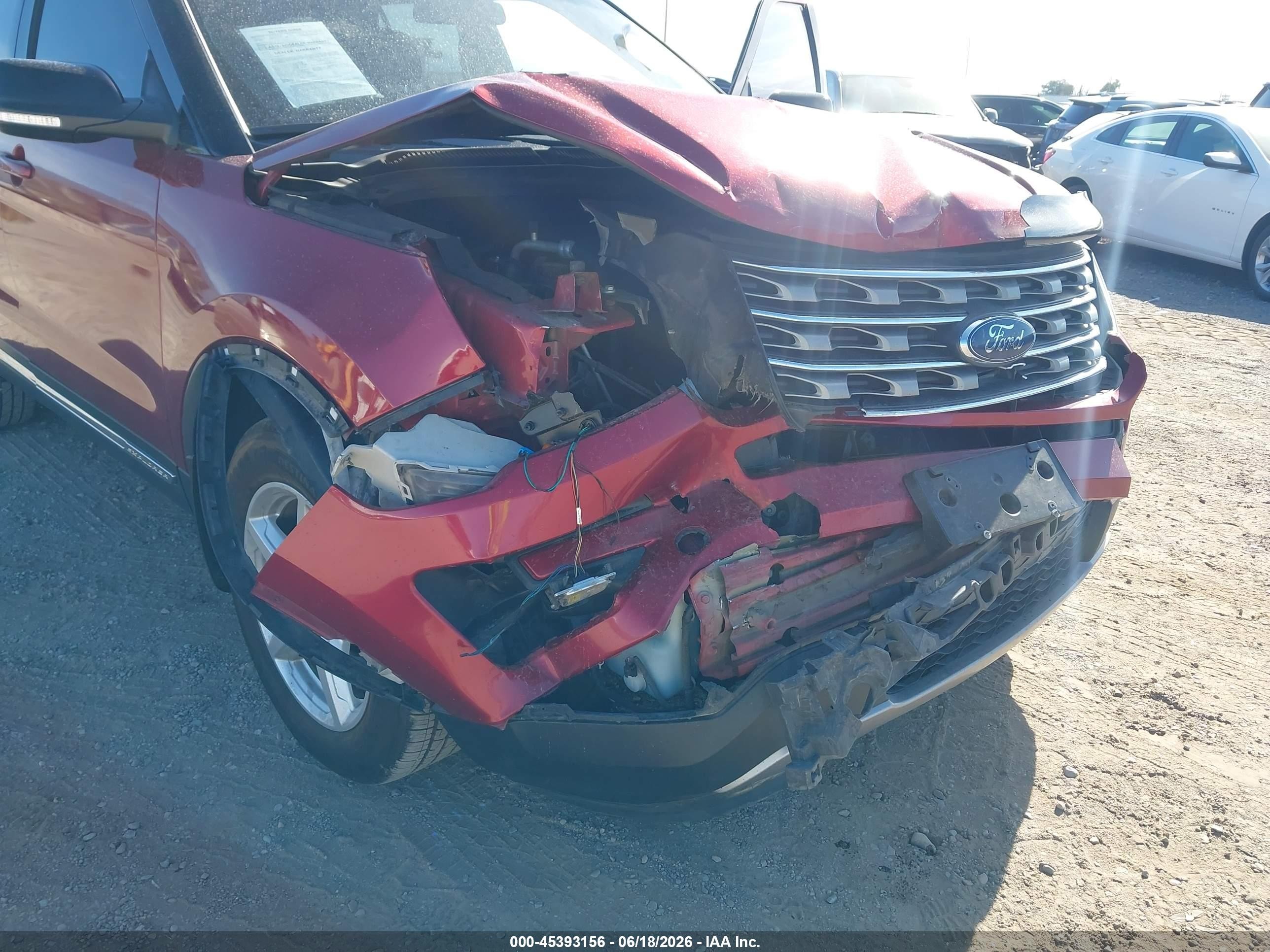 2016 Ford Explorer Xlt Red vin: 1FM5K8D87GGC88630