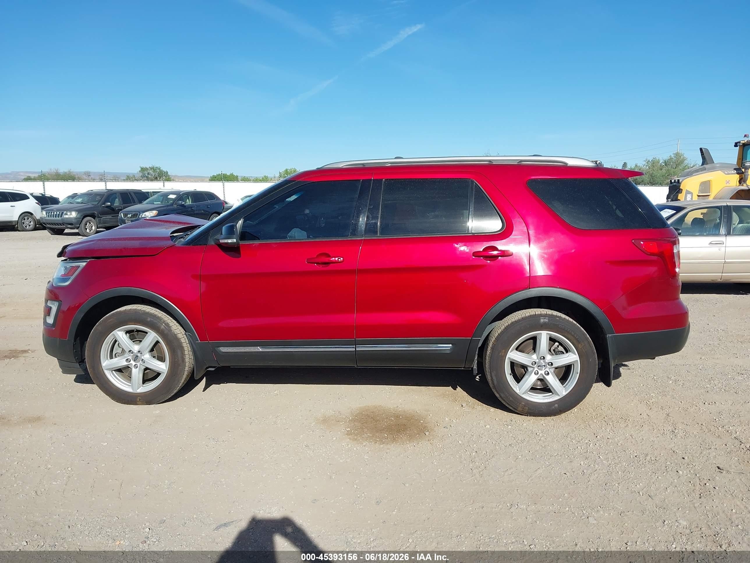 2016 Ford Explorer Xlt Red vin: 1FM5K8D87GGC88630
