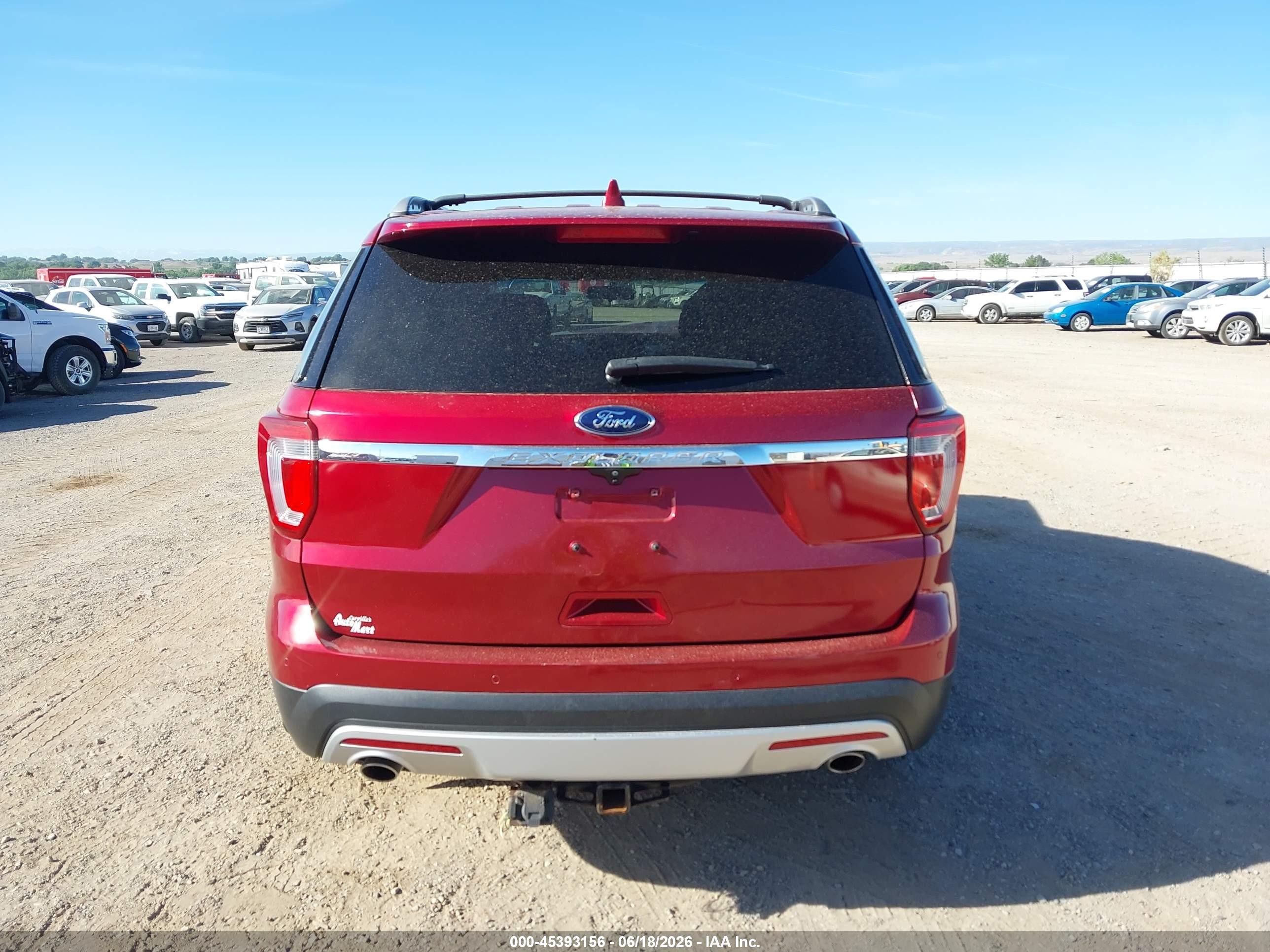 2016 Ford Explorer Xlt Red vin: 1FM5K8D87GGC88630