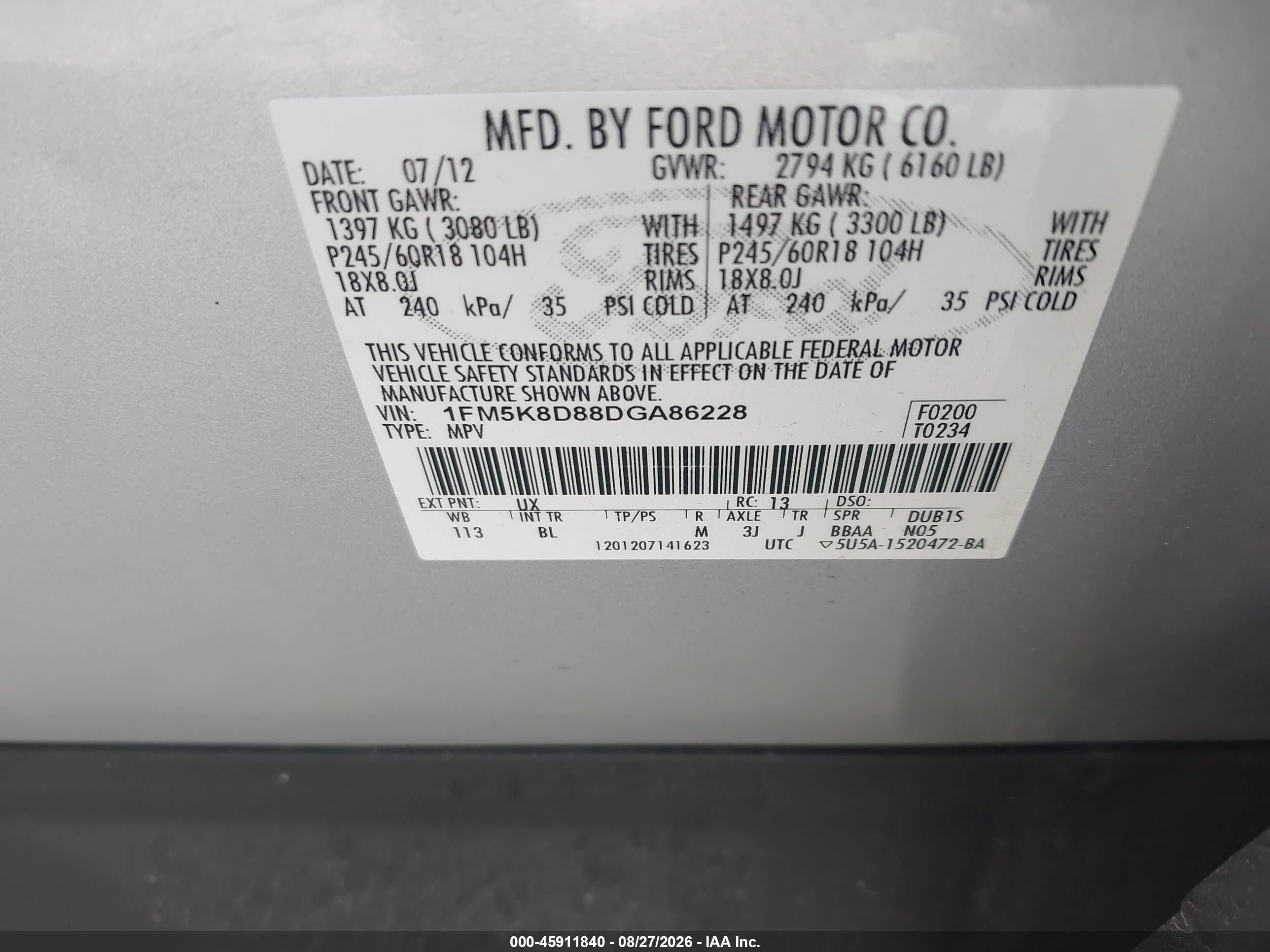 2013 Ford Explorer Xlt Silver vin: 1FM5K8D88DGA86228
