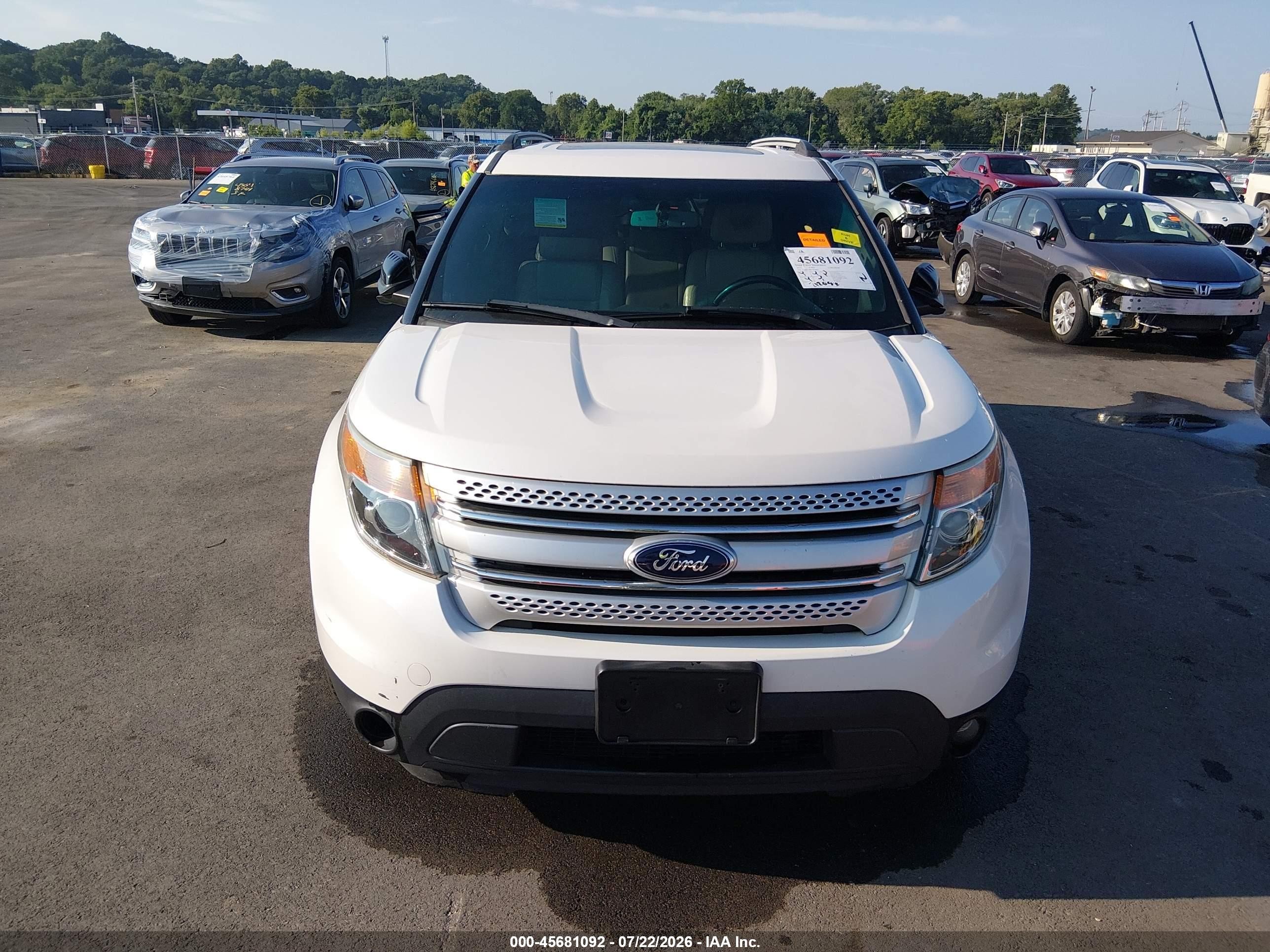 2013 Ford Explorer Xlt White vin: 1FM5K8D88DGB18806