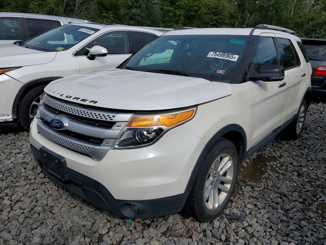 2013 Ford Explorer Xlt White vin: 1FM5K8D88DGB25058