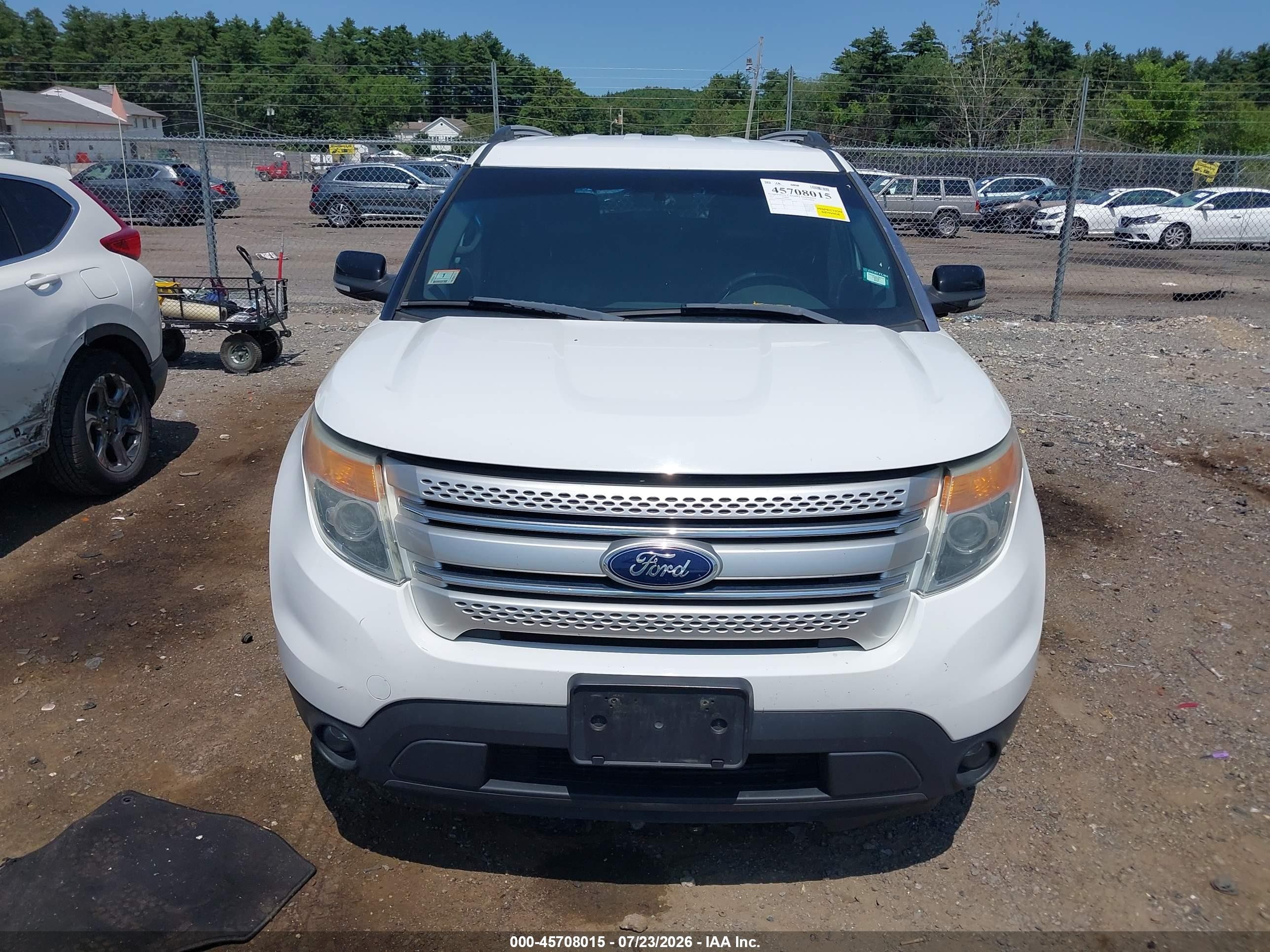 2013 Ford Explorer Xlt White vin: 1FM5K8D88DGC00566