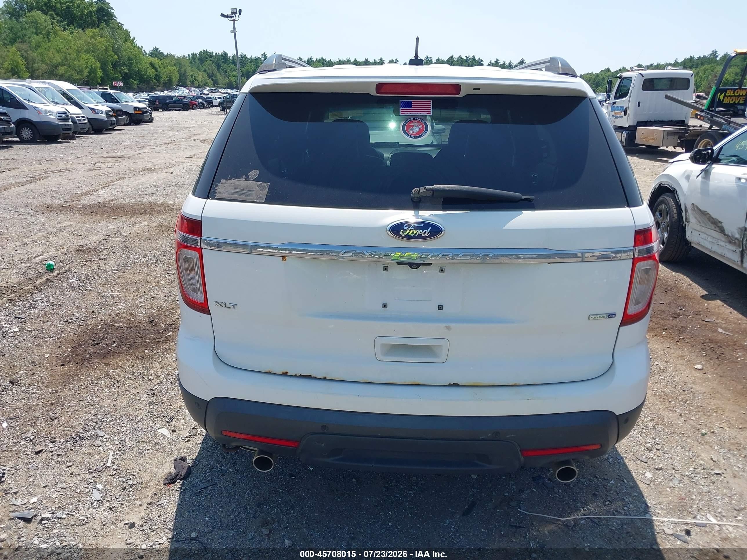 2013 Ford Explorer Xlt White vin: 1FM5K8D88DGC00566